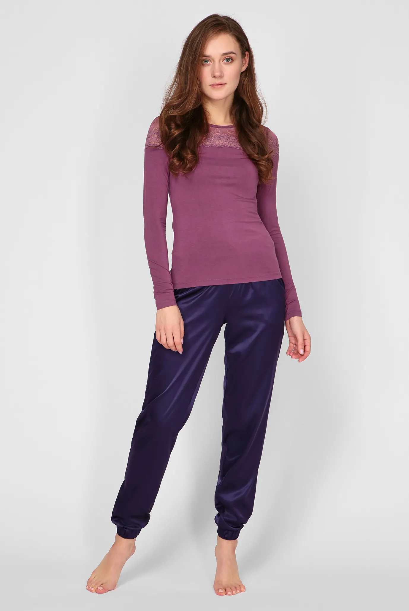 Женский сиреневый лонгслив 2