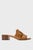 Женские коричневые кожаные мюли Crosby Slide Sandal