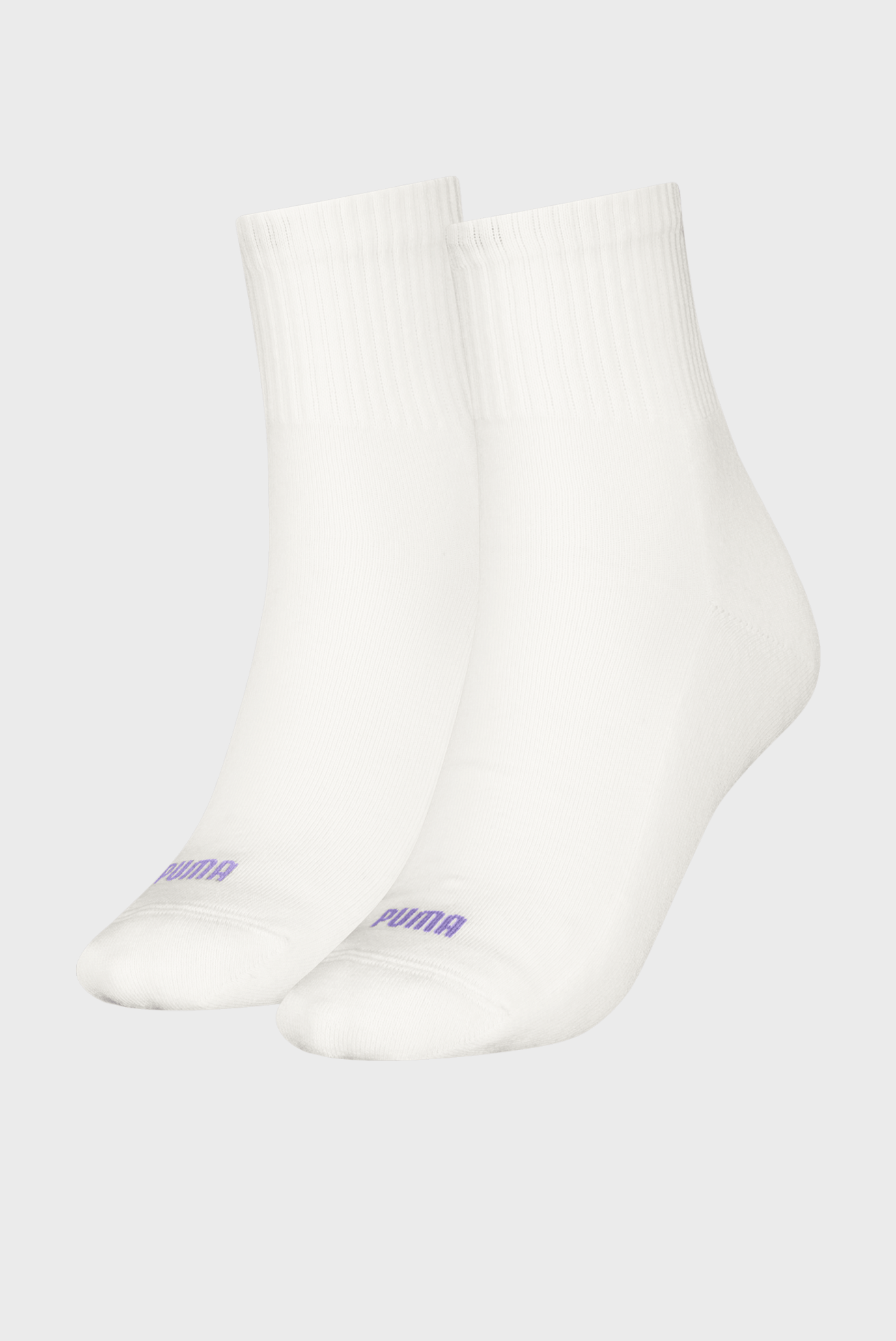 Женские белые носки (2 пары) PUMA Women's Heart Short Crew Socks 2 pack 1