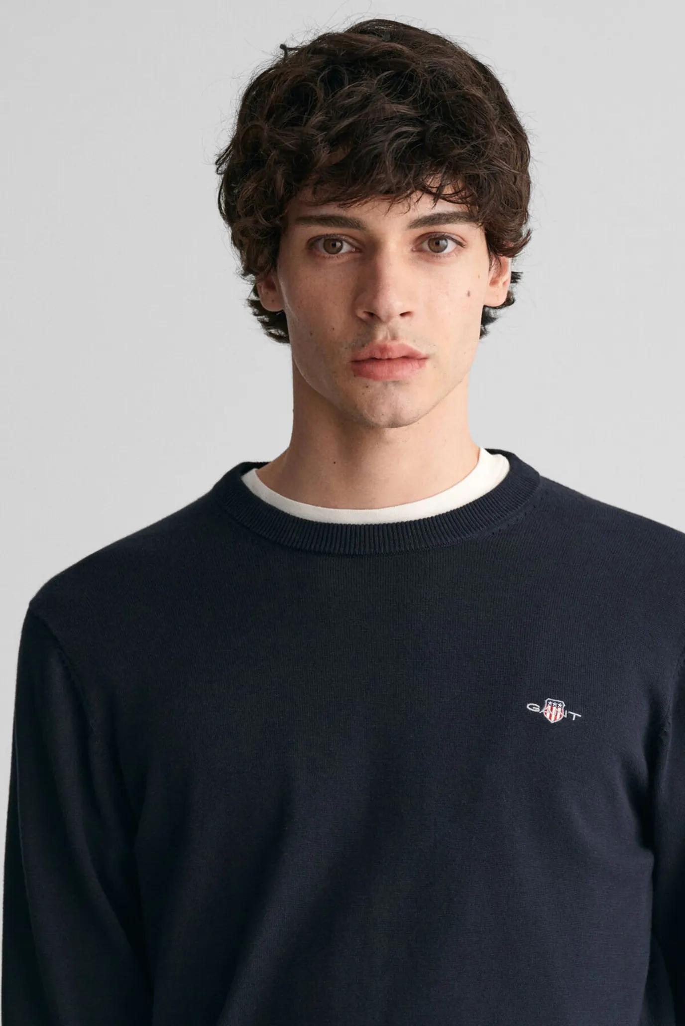 Мужской темно-синий джемпер CLAIC COTTON C-NECK 4