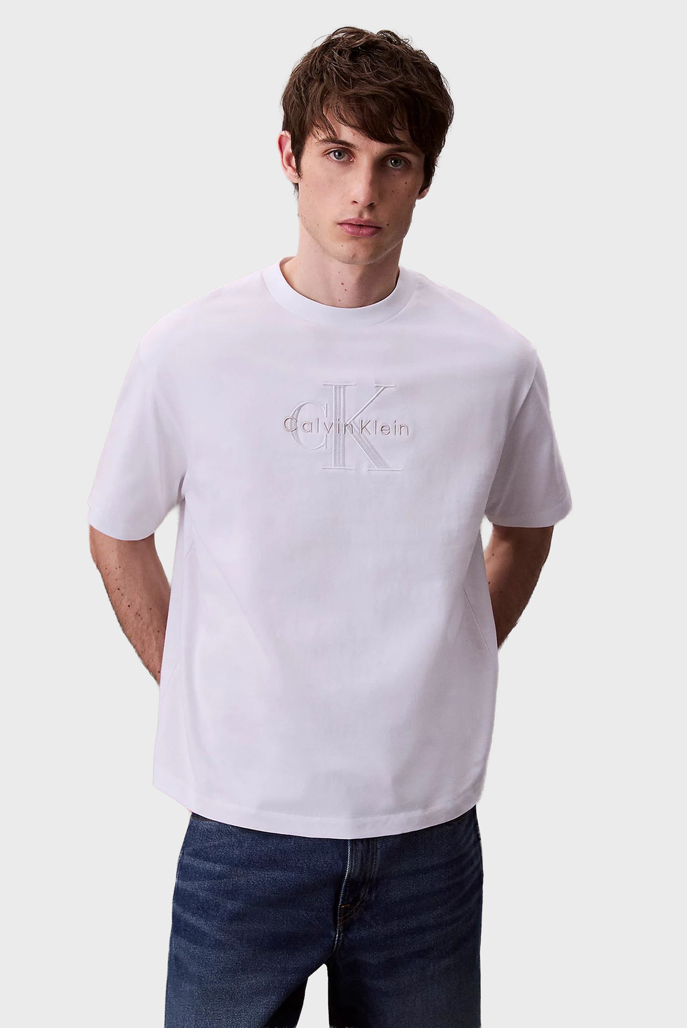 Мужская белая футболка HERO MONOLOGO Белый S Calvin Klein Jeans LV04RB295G Мужская белая футболка HERO MONOLOGO Белый S Calvin Klein Jeans LV04RB295G