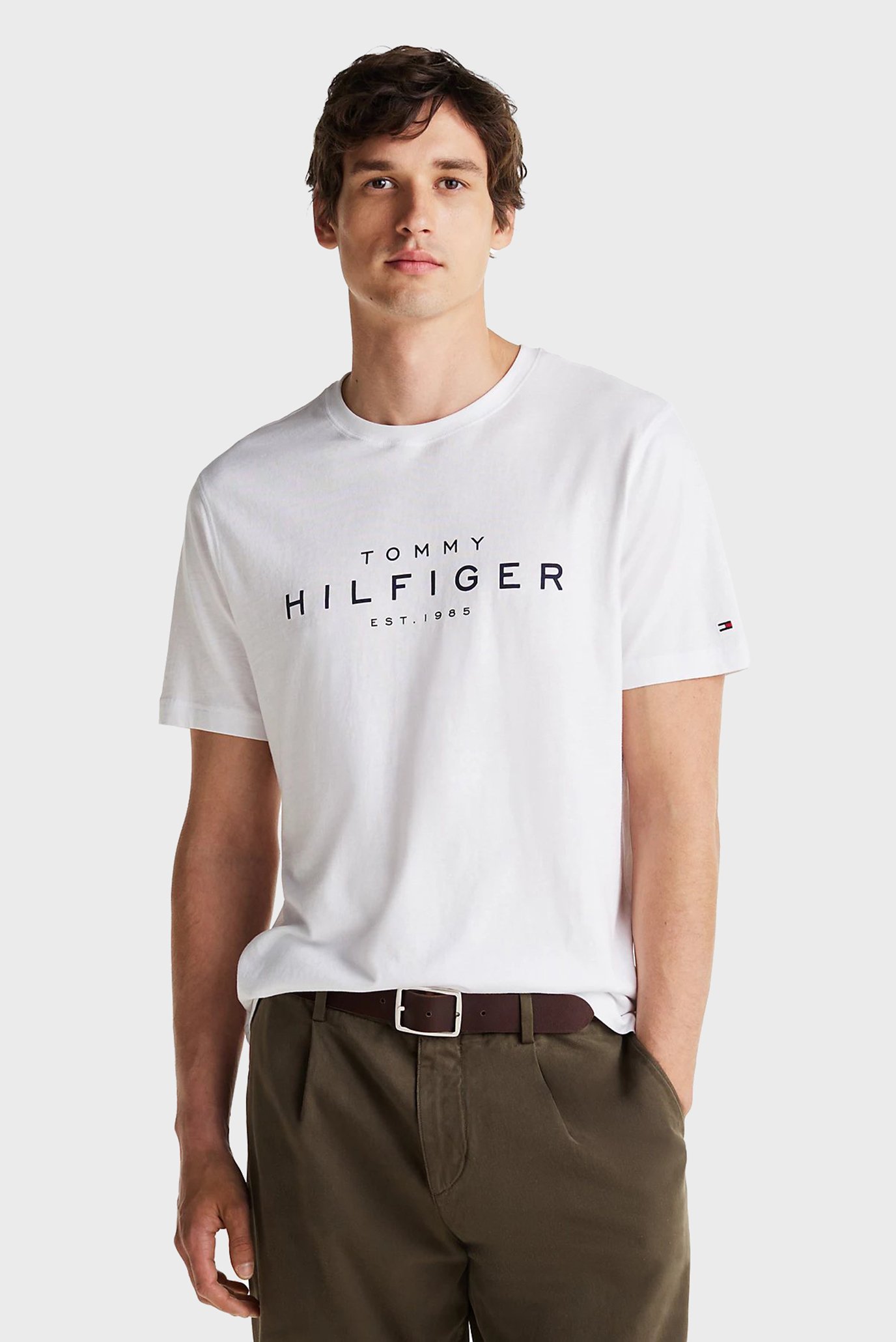 Чоловіча біла футболка BIG HILFIGER TEE 1