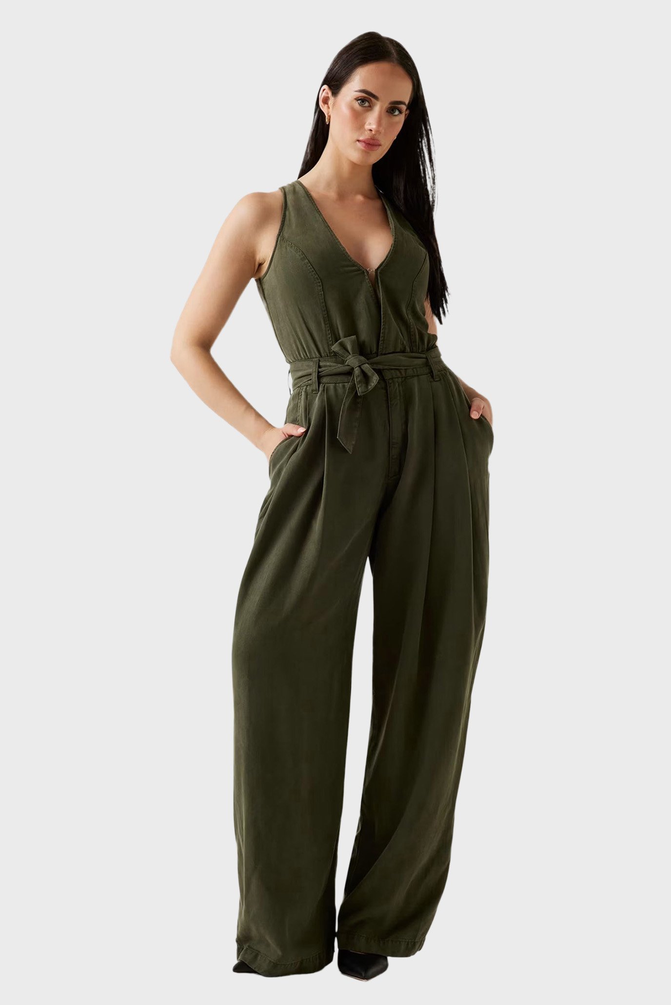 Женский темно-зеленый джинсовый комбинезон Зеленый XS Guess W5YD1H.WDX72;F8GU Женский темно-зеленый джинсовый комбинезон Зеленый XS Guess W5YD1H.WDX72;F8GU
