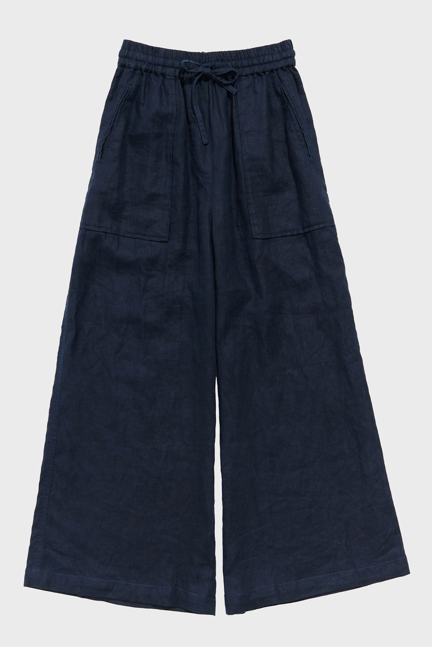Женские синие льняные брюки 1
