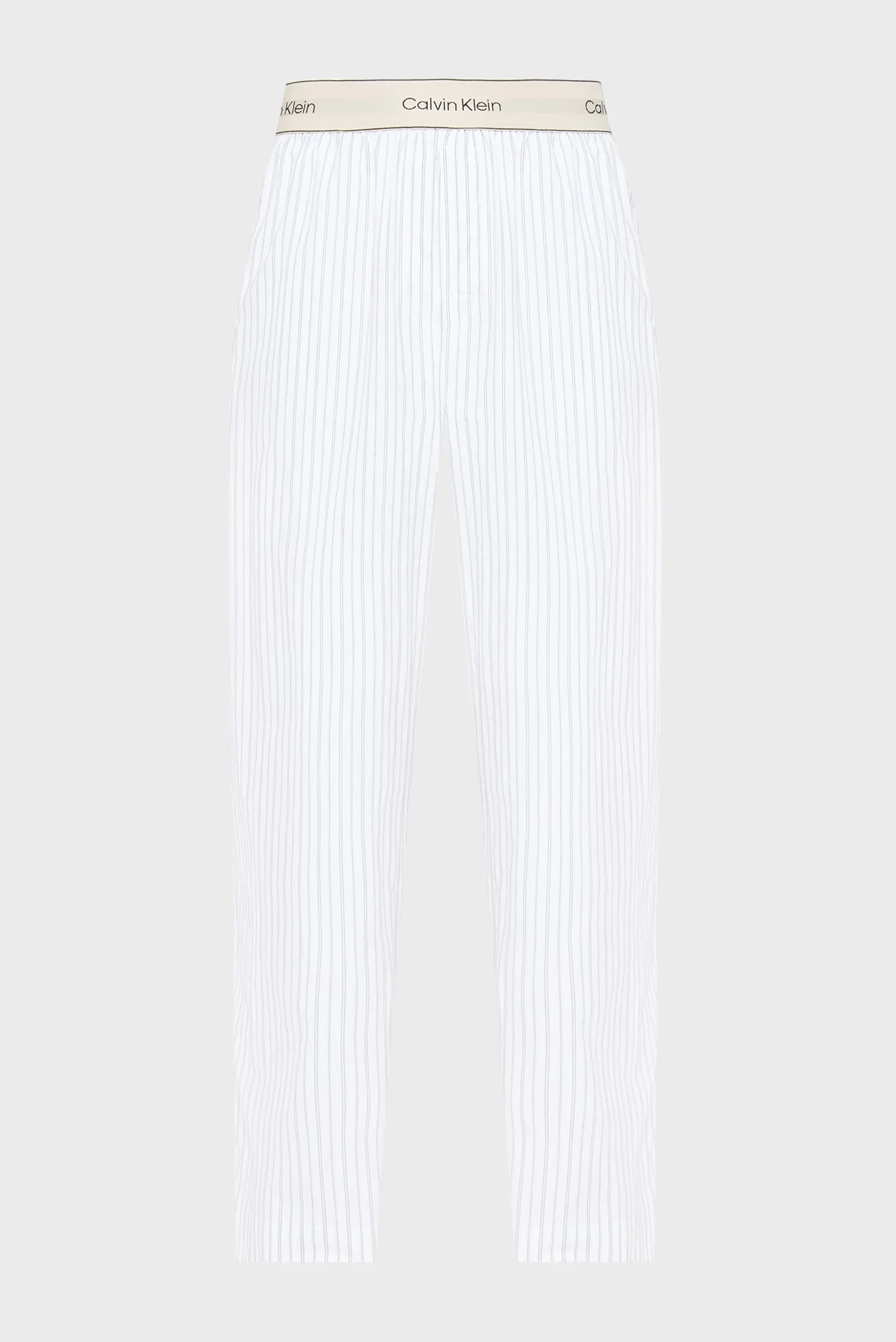 Мужские белые брюки в полоску SLEEP PANT 8