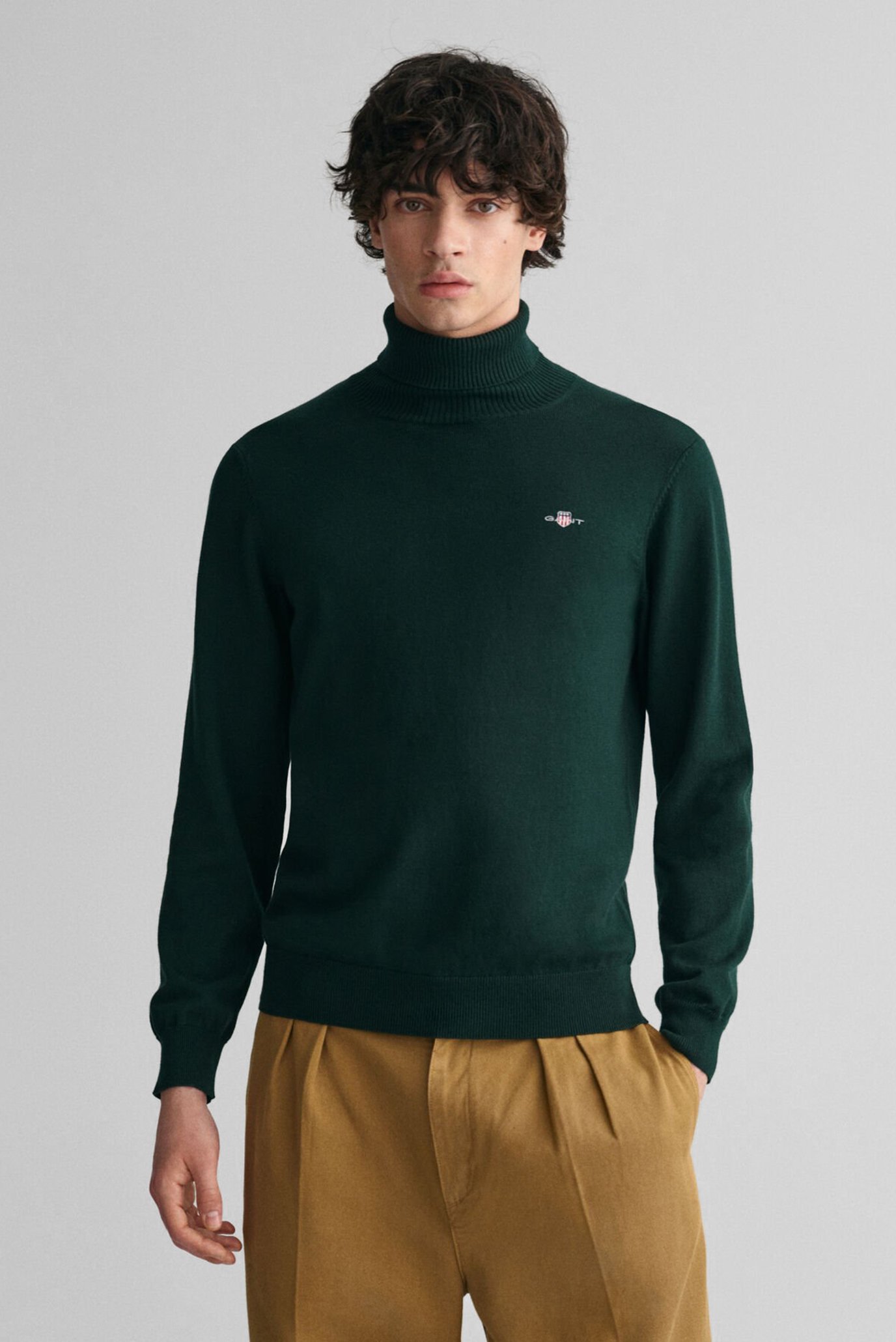 Чоловічий зелений гольф ROLLNECK 1