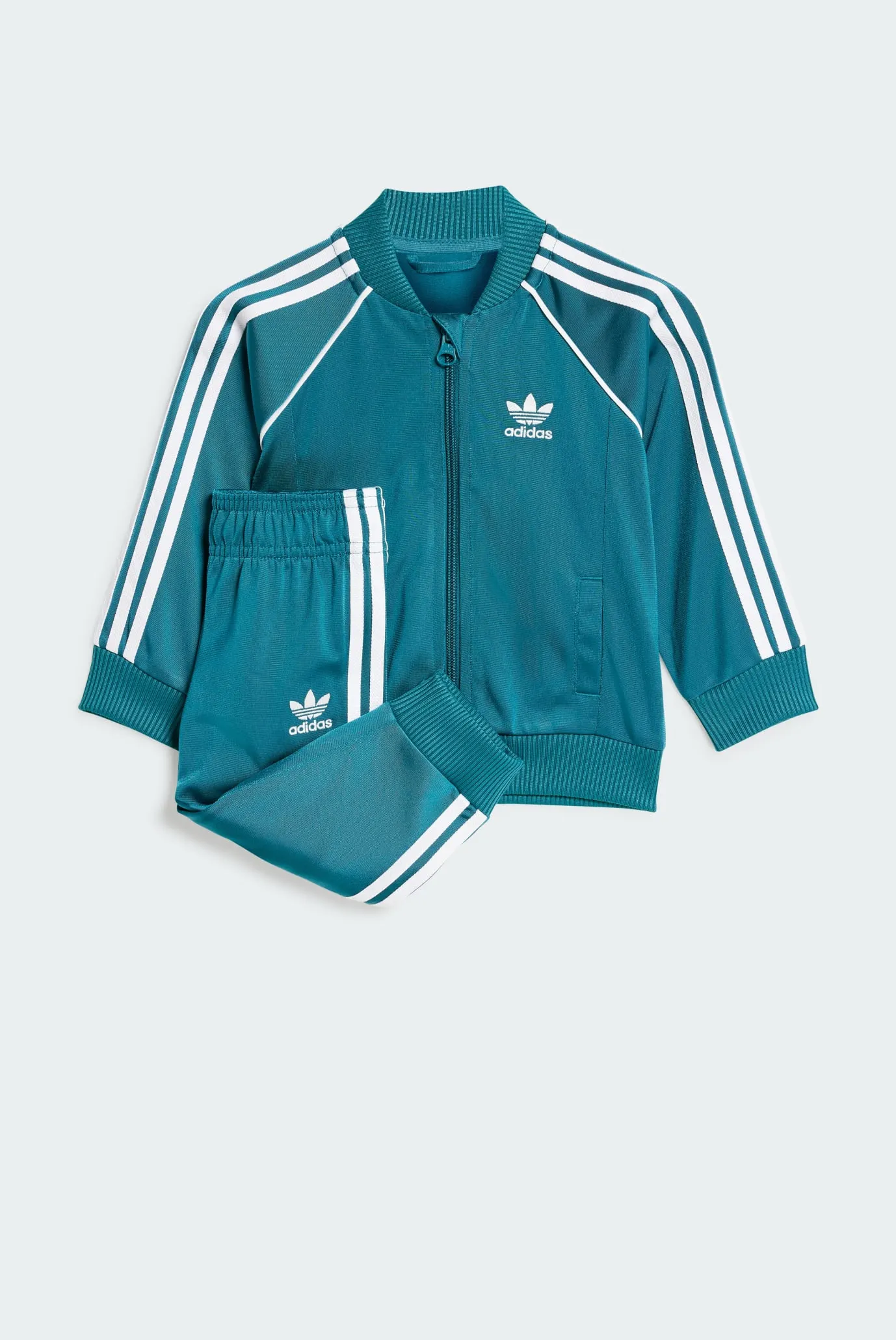 Детский бирюзовый спортивный костюм  (кофта, брюки) Adicolor SST Kids 1