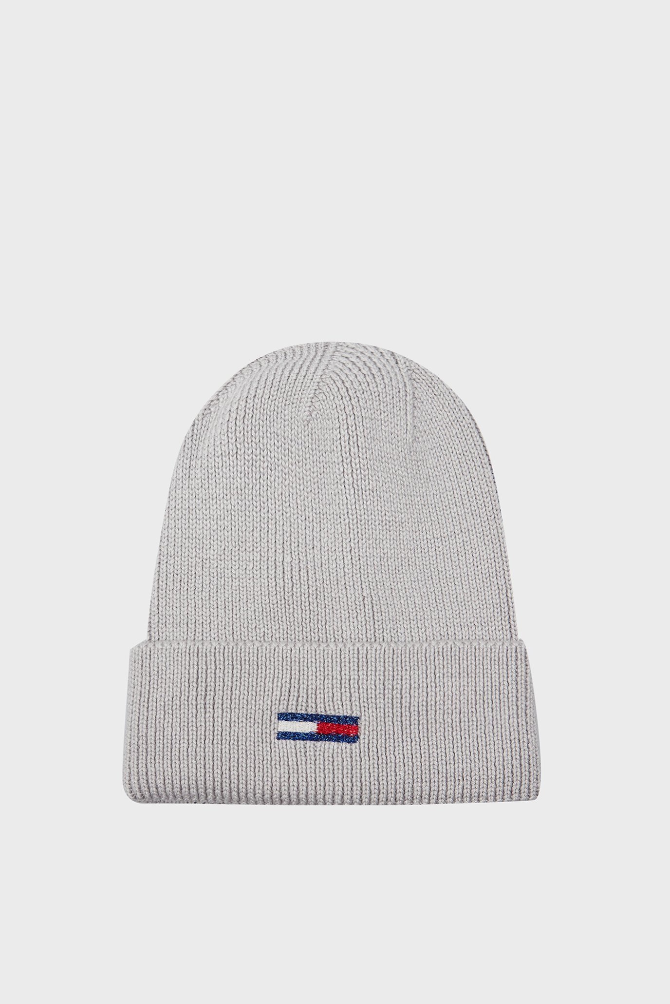 Женская серая шапка TJW FLAG BEANIE 1