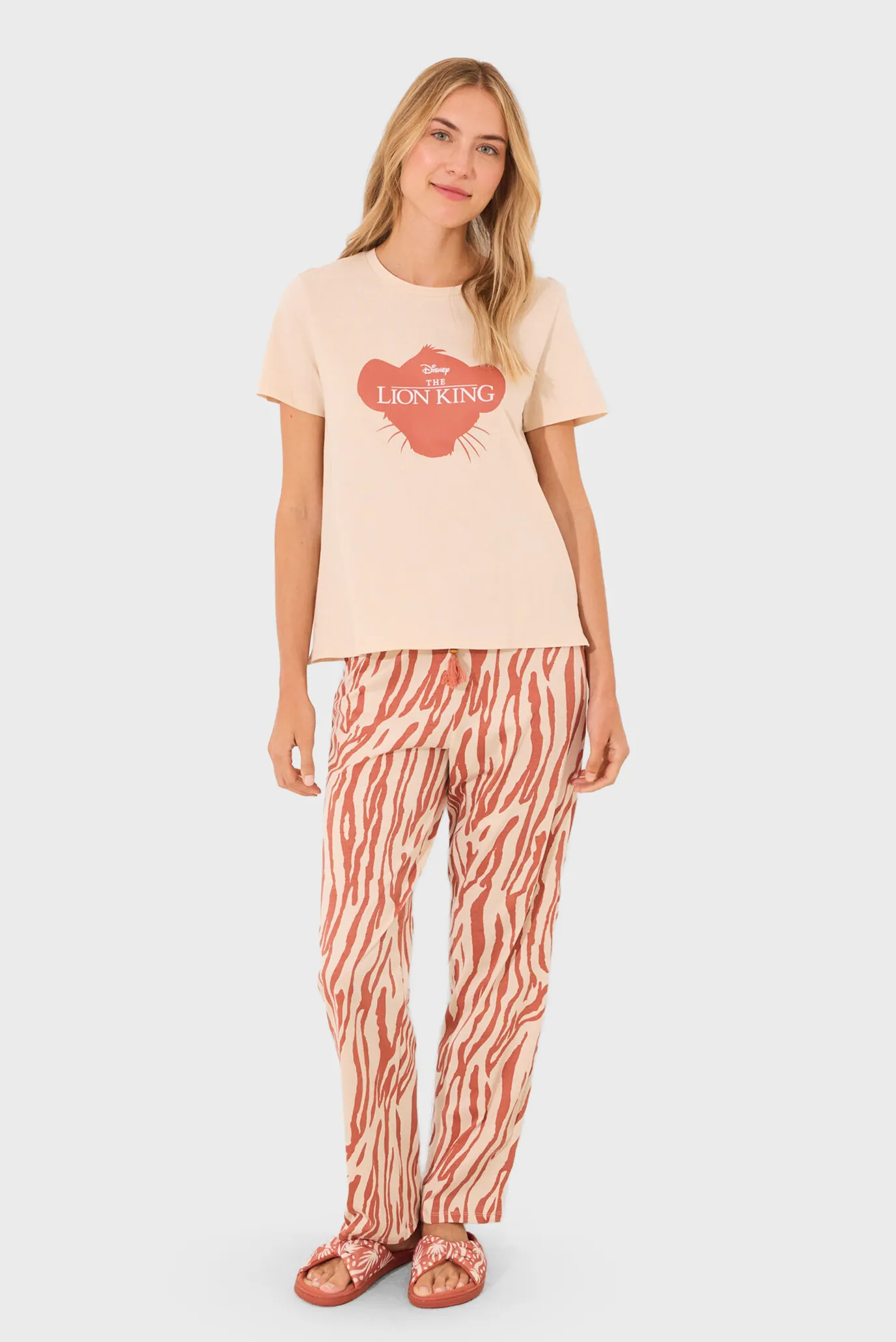 Жіноча бежева піжама (футболка, брюки) The Lion King 1
