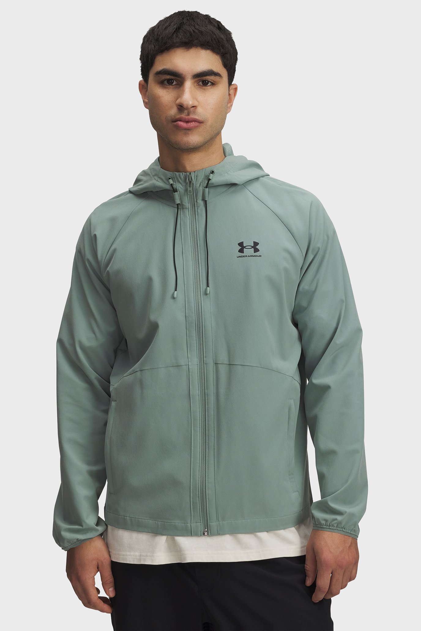 Мужская мятная ветровка UA Vibe Woven Jacket Ментоловый S Under Armour 6003001-348 Мужская мятная ветровка UA Vibe Woven Jacket Ментоловый S Under Armour 6003001-348