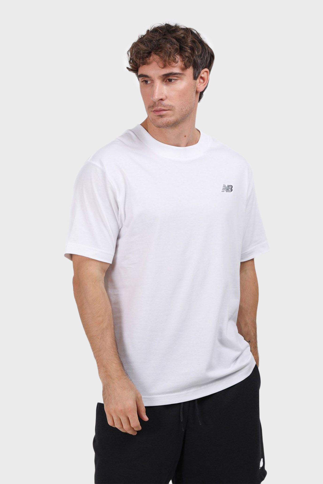 Мужская белая футболка NB SMALL LOGO Белый S New Balance MT41509WT Мужская белая футболка NB SMALL LOGO Белый S New Balance MT41509WT
