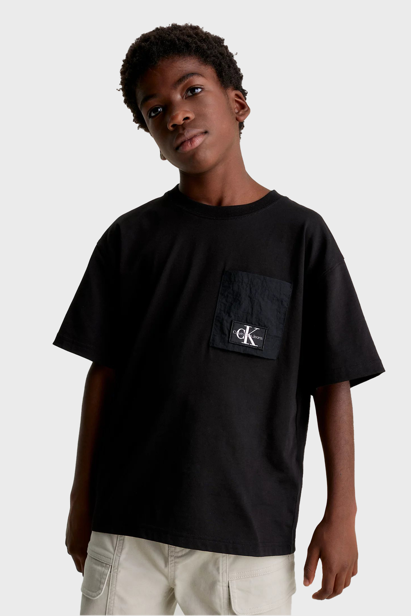 Детская черная футболка MIX MEDIA MONOCHROME 1