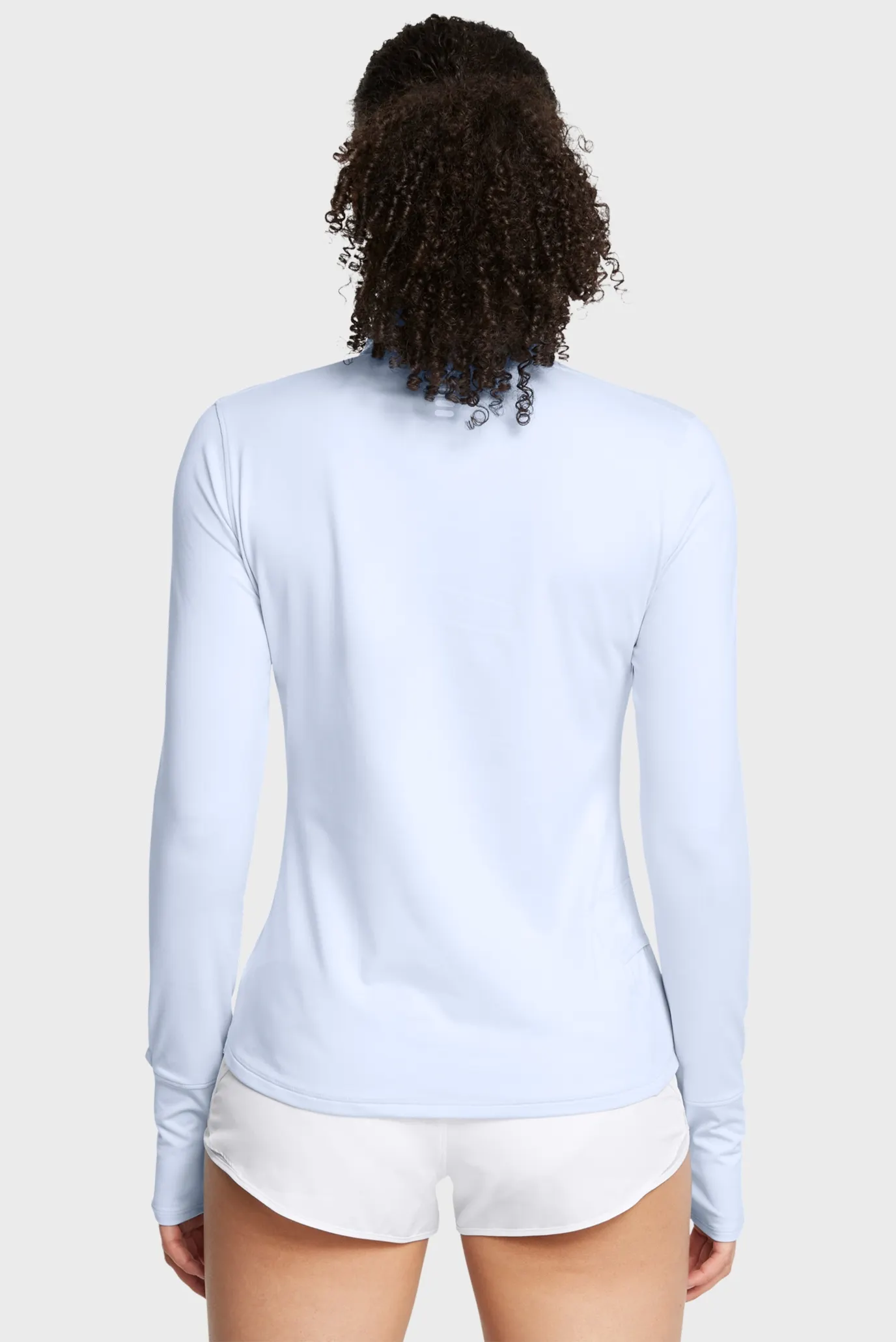 Женский голубой лонгслив UA Launch Pro Half Zip 2