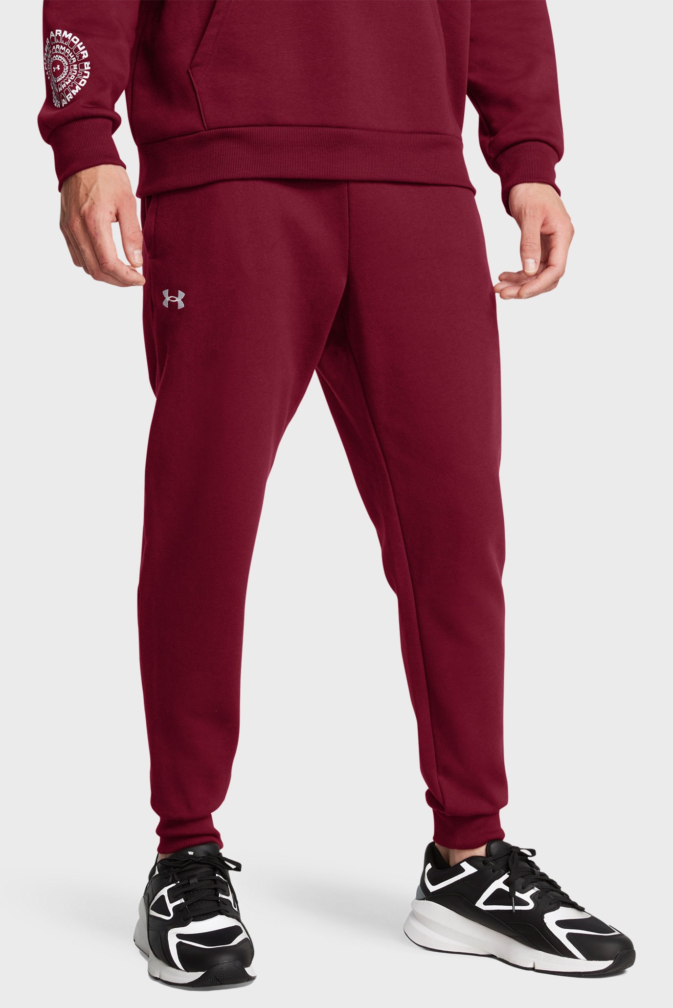 Чоловічі бордові спортивні штани UA Rival Fleece Joggers 1