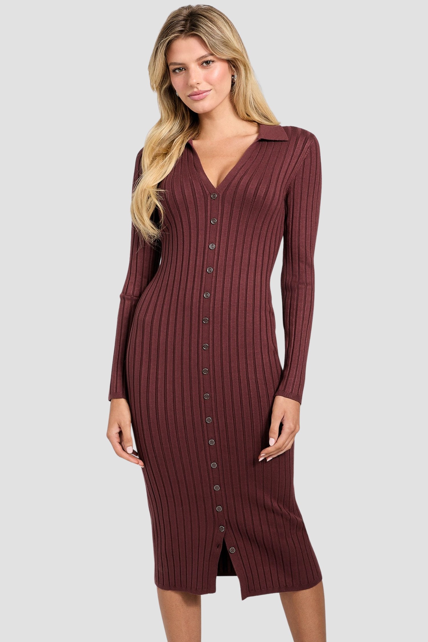 Женское бордовое платье Бордовый L Guess W5BK60.Z2YJ2;G1G5 Женское бордовое платье Бордовый L Guess W5BK60.Z2YJ2;G1G5