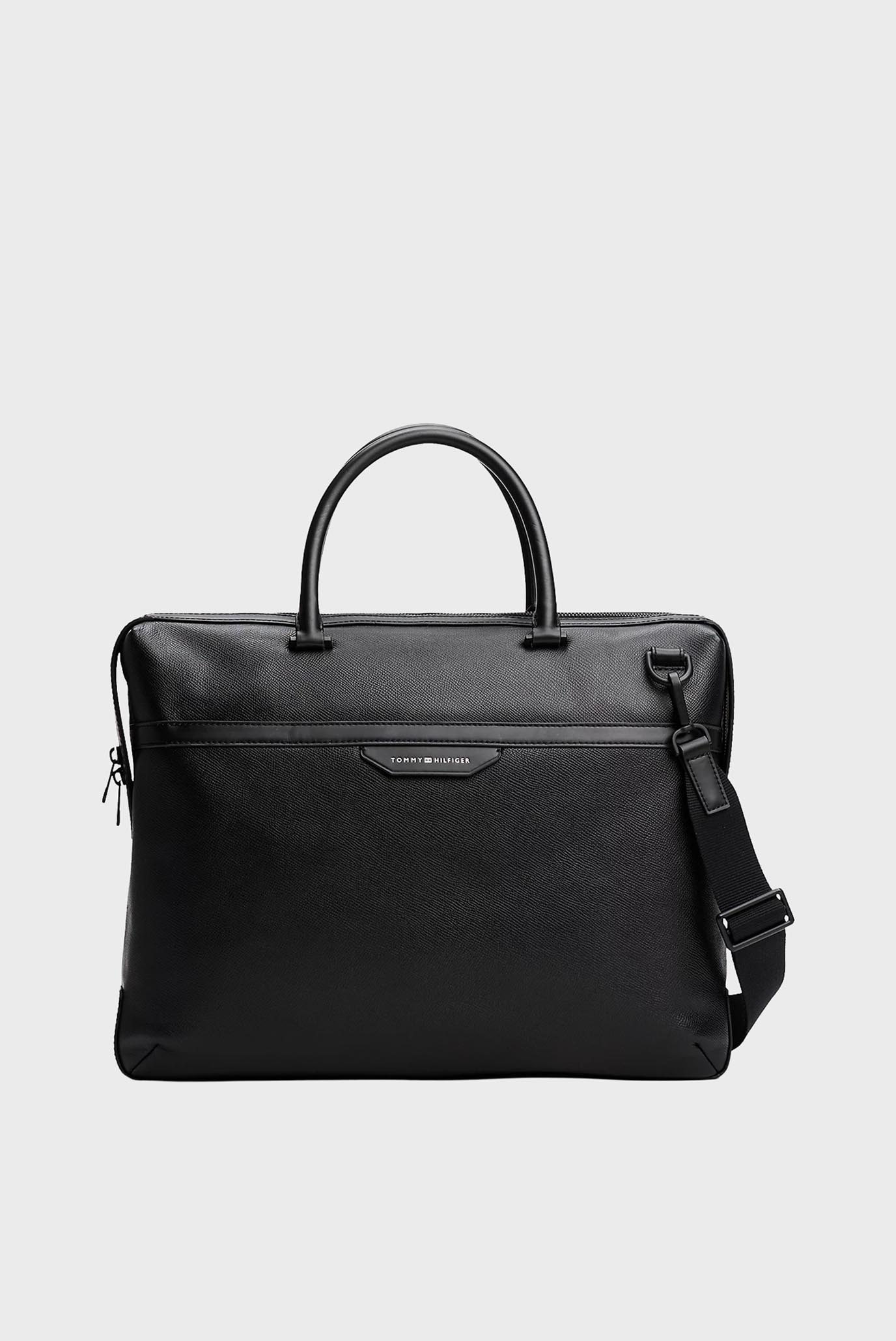 Мужская черная кожаная сумка для ноутбука BUSINESS Черный ONESIZE Tommy Hilfiger AM0AM13496 Мужская черная кожаная сумка для ноутбука BUSINESS Черный ONESIZE Tommy Hilfiger AM0AM13496