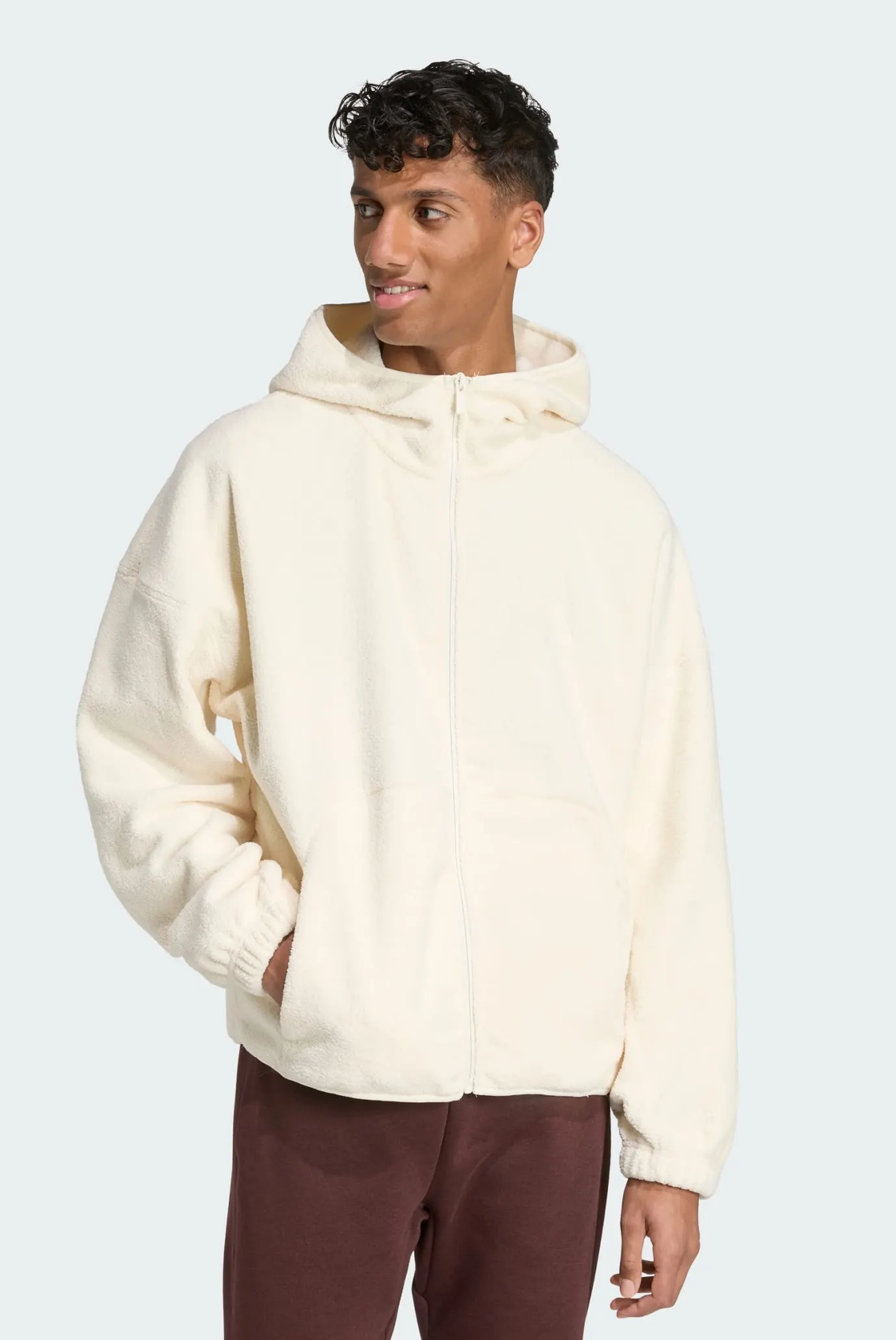 Мужское белое худи Future Icons Small Logo Low Pile Fleece Full