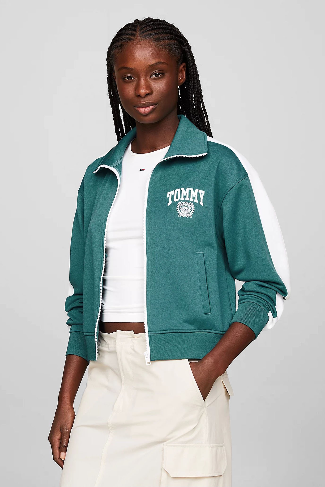 Женская зеленая спортивная кофта TJW VARSITY SPORT 2 1