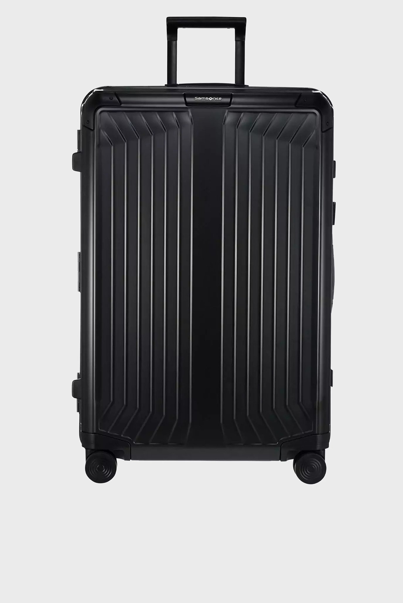 Черный чемодан 76 см LITE-BOX ALU BLACK 1