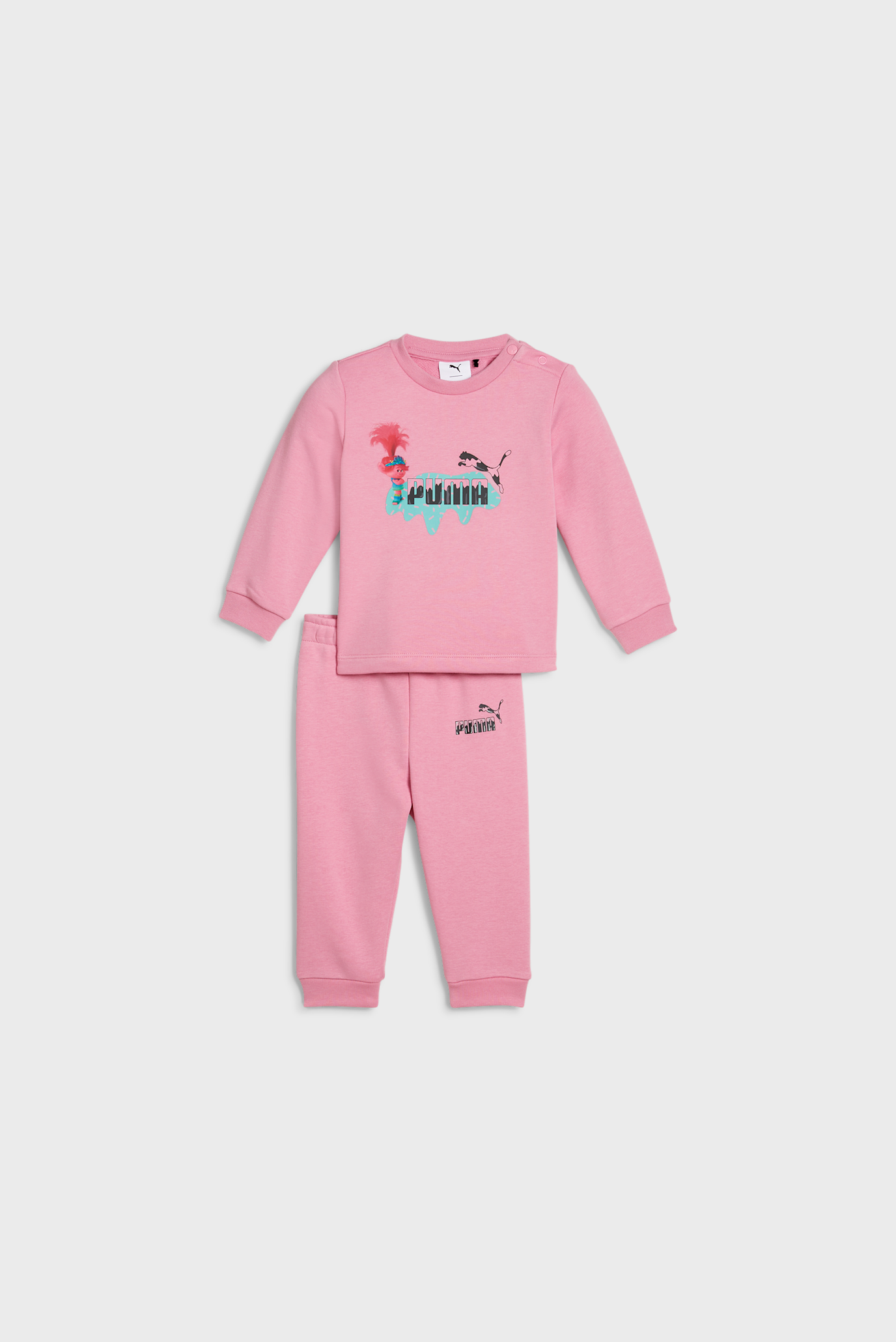 Детский розовый спортивный костюм (свитшот, брюки) PUMA x TROLLS Crew Jogger Set Toddler 1