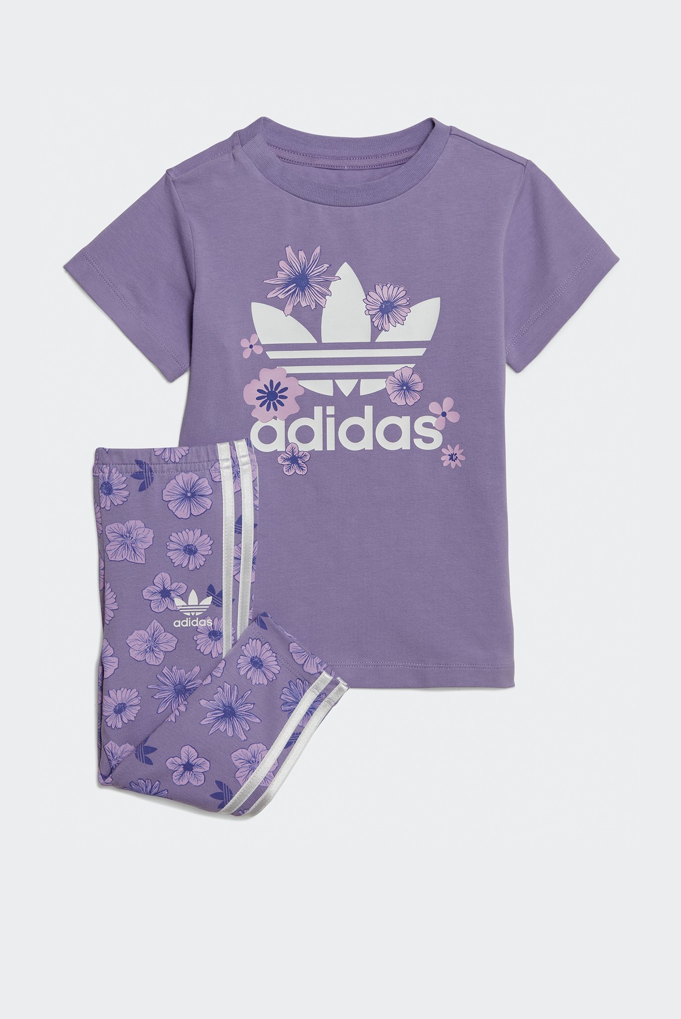 Дитячий фіолетовий комплект одягу (футболка, легінси) футболка та легінси Floral 1