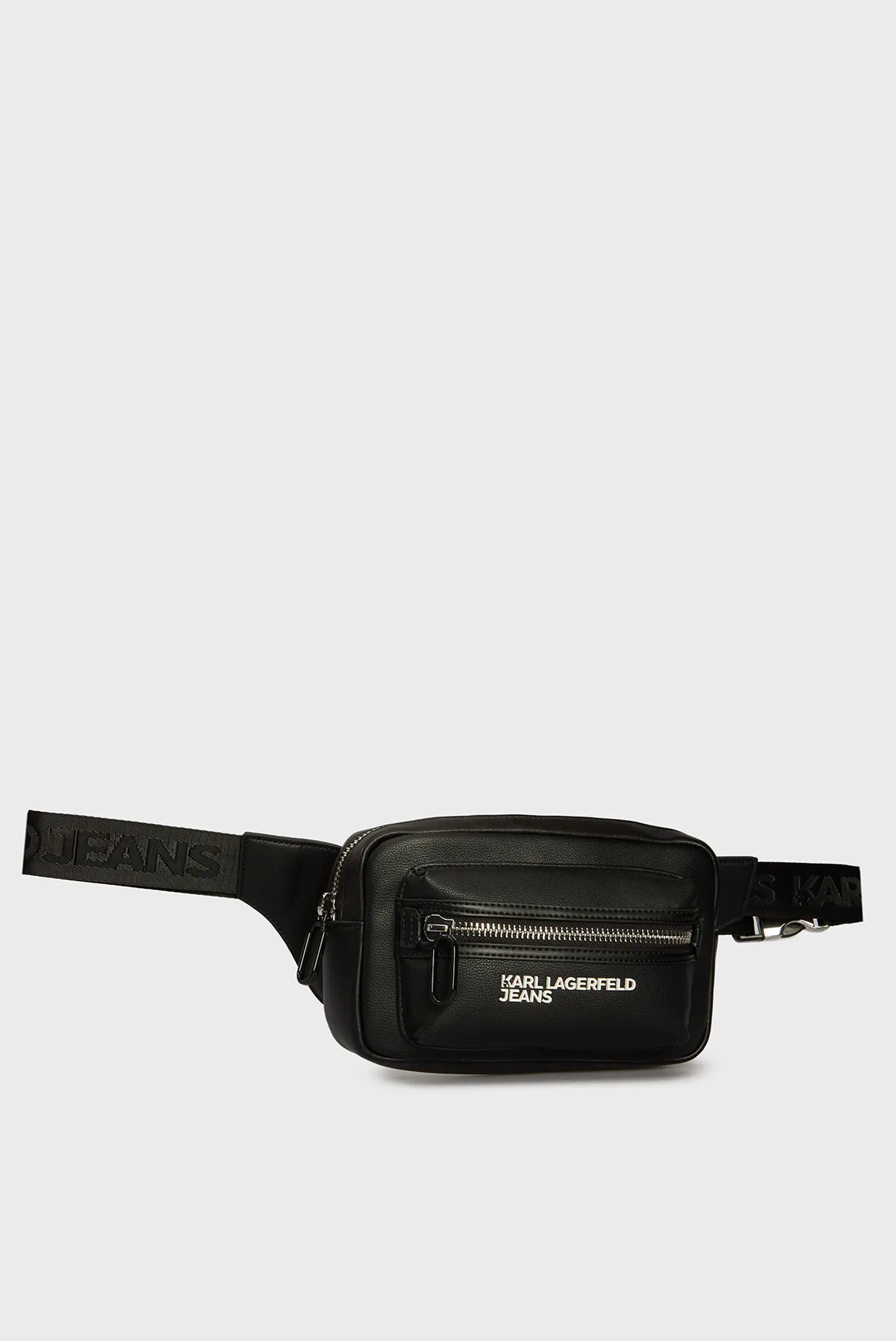 Чоловіча чорна поясна сумка KLJ ESSENTIAL GRAINY 3