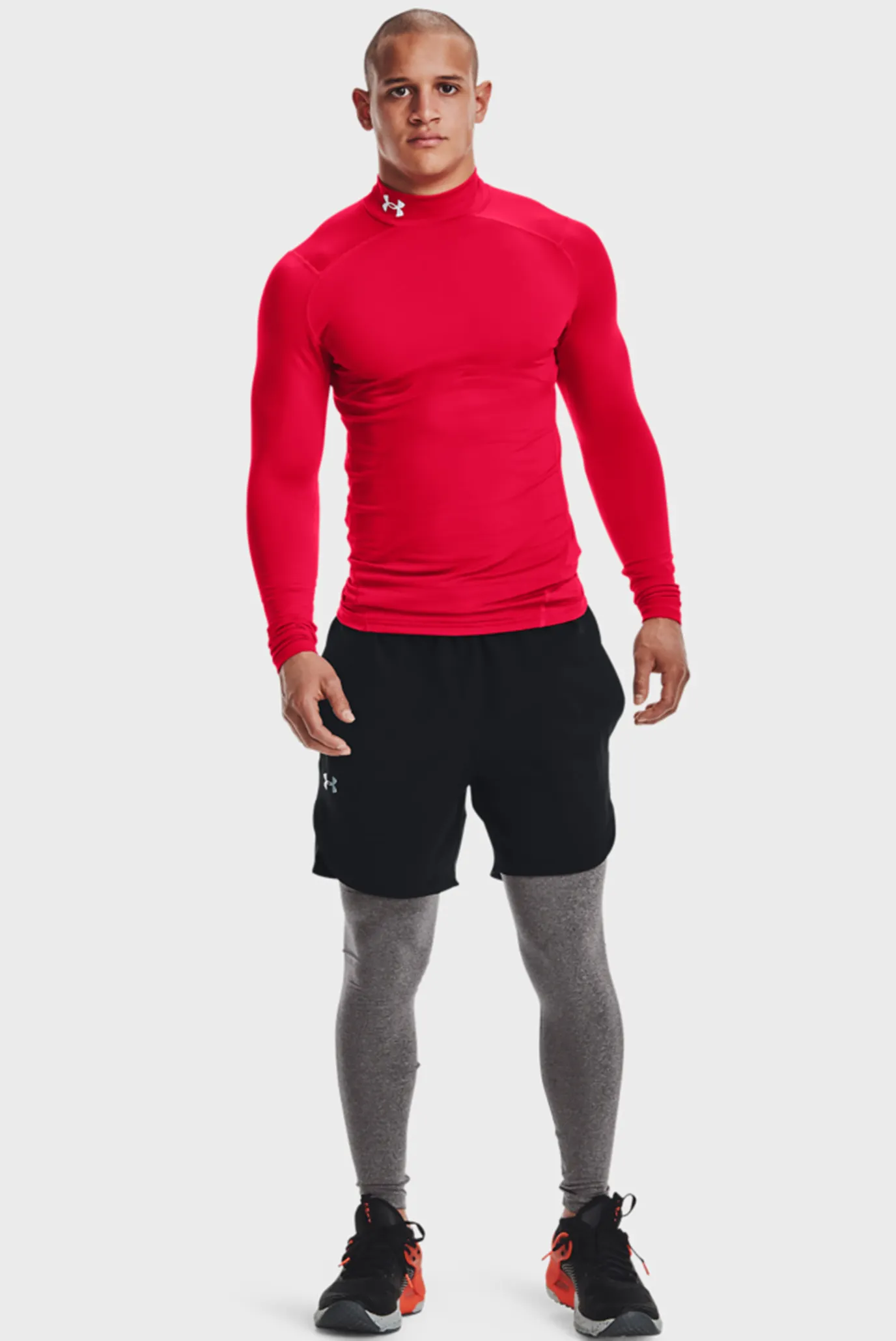 Чоловічі сірі термобрюки UA CG Armour Leggings 2