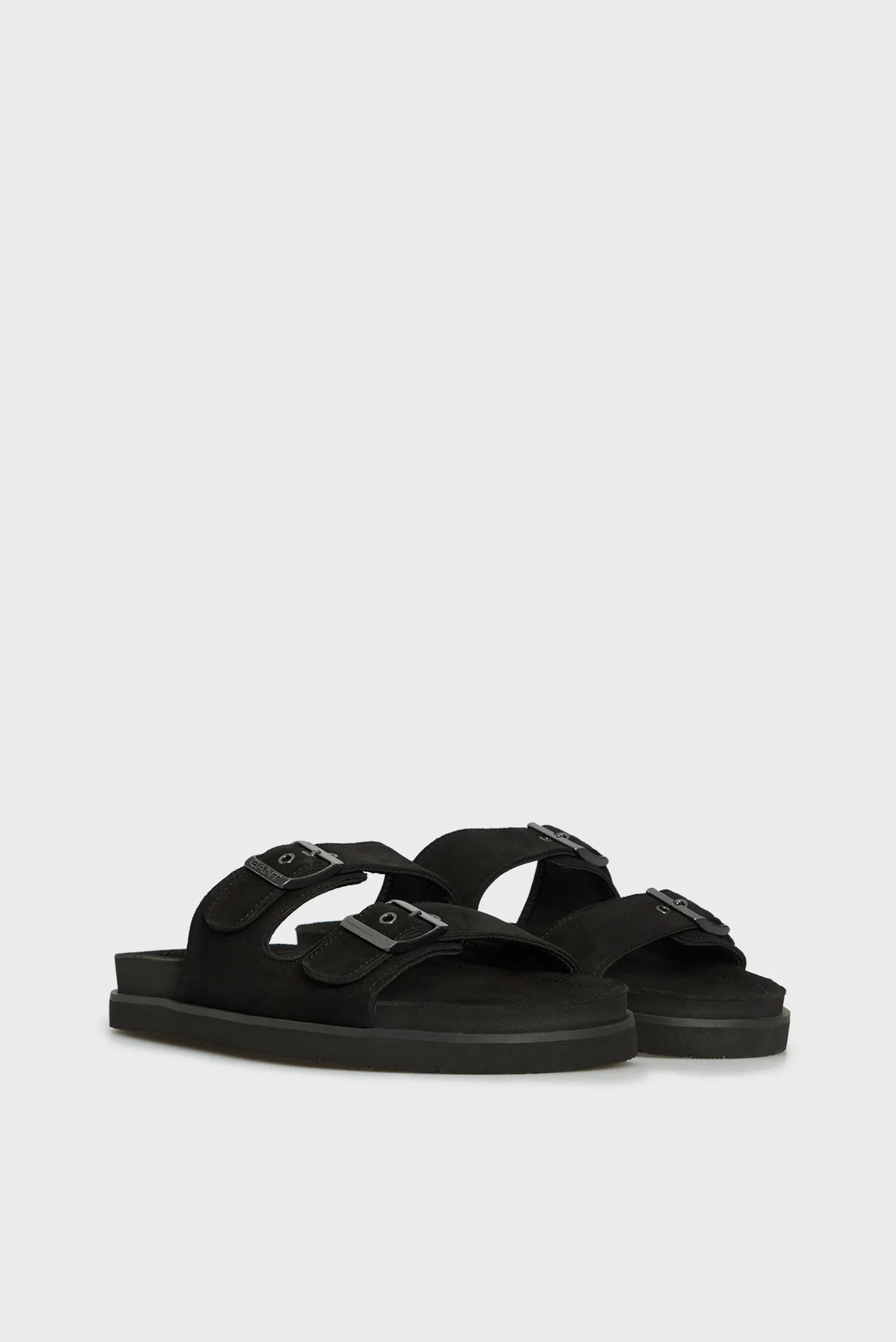 Чоловічі чорні замшеві слайдери Fairfo 3