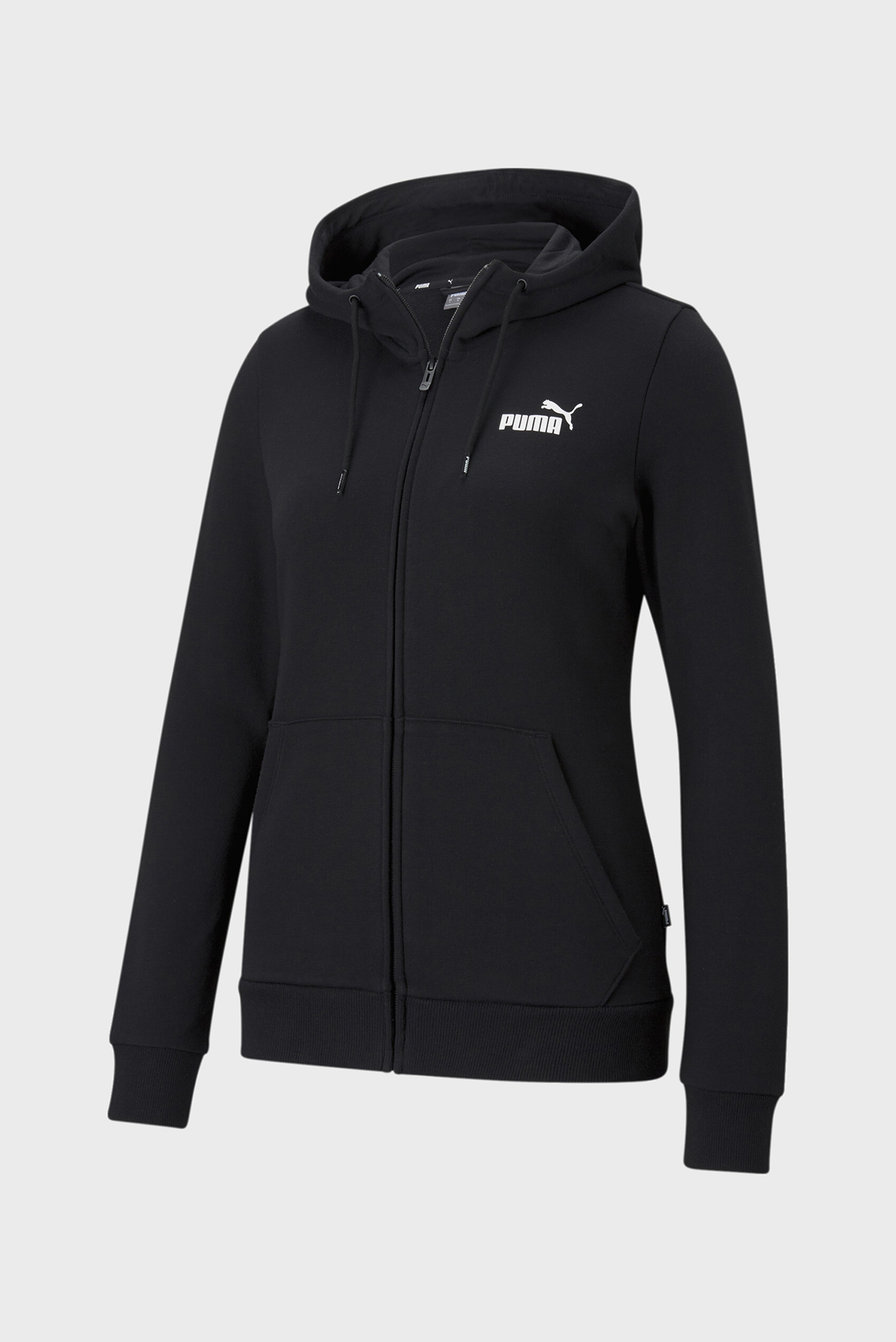 Женское черное худи Essentials Full-Zip Women’s Hoodie 1