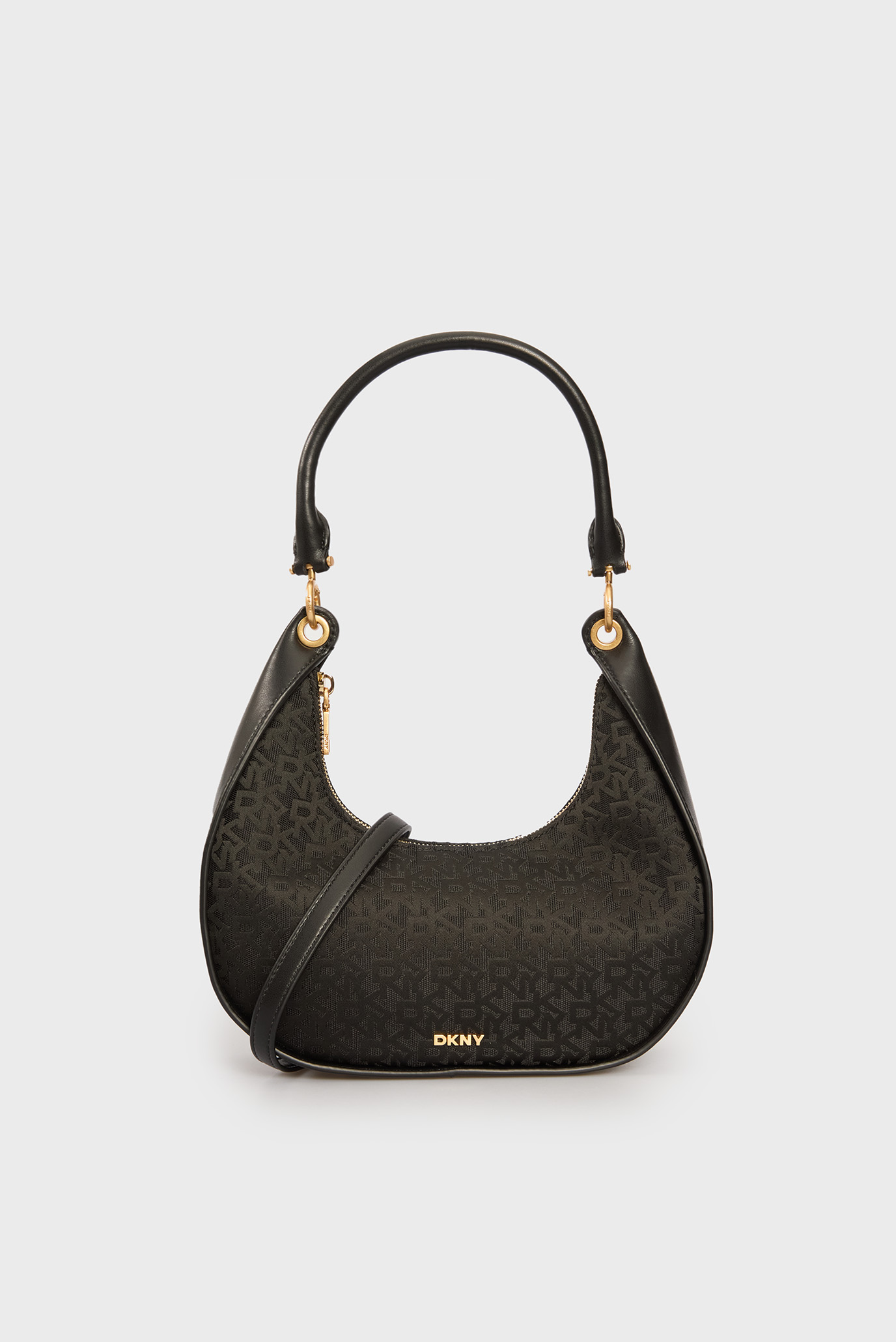 Женская черная сумка с узором ABBY - HOBO Черный ONESIZE DKNY R44EFI49 Женская черная сумка с узором ABBY - HOBO Черный ONESIZE DKNY R44EFI49