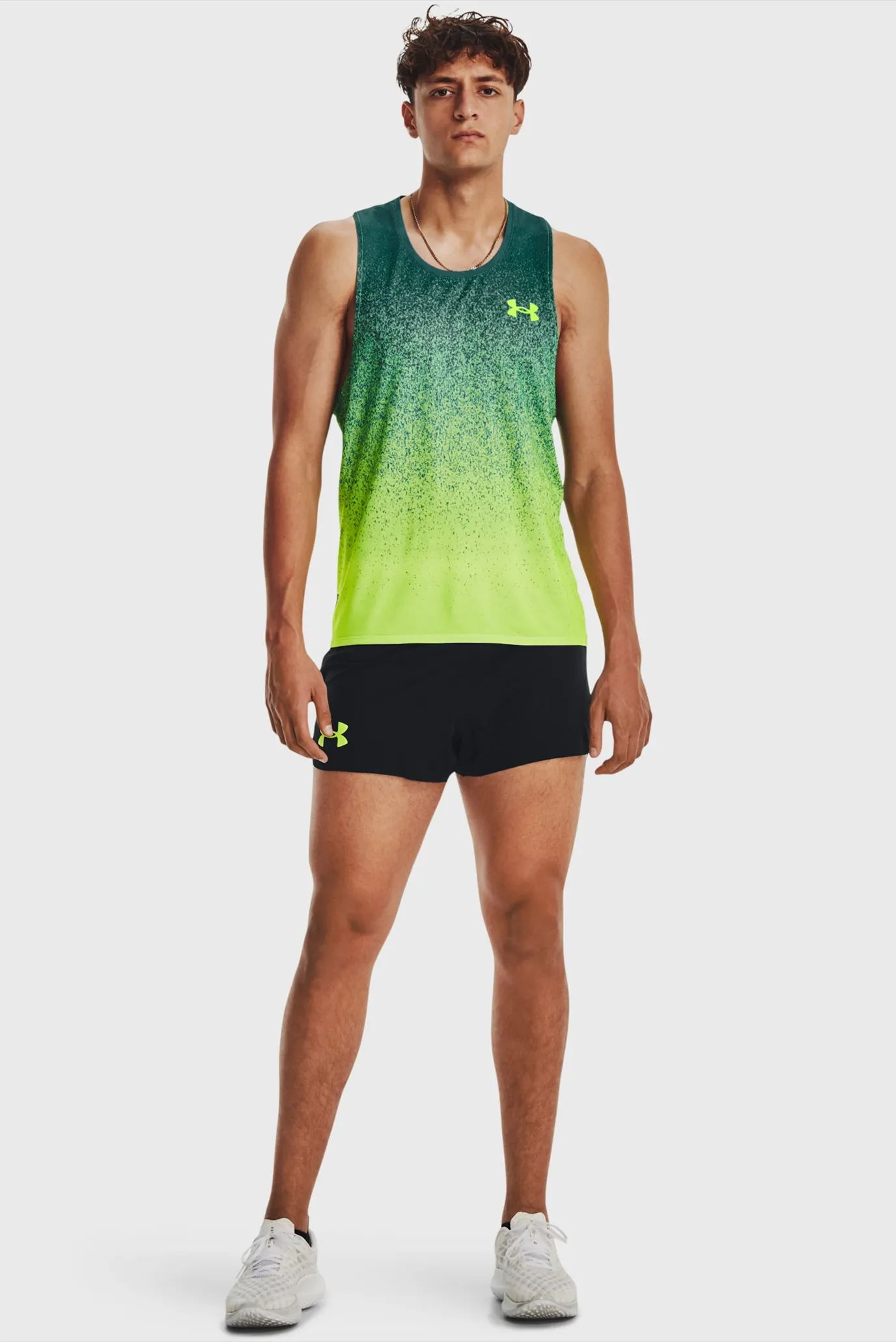 Мужская зеленая майка UA RUSH CICADA SINGLET 3