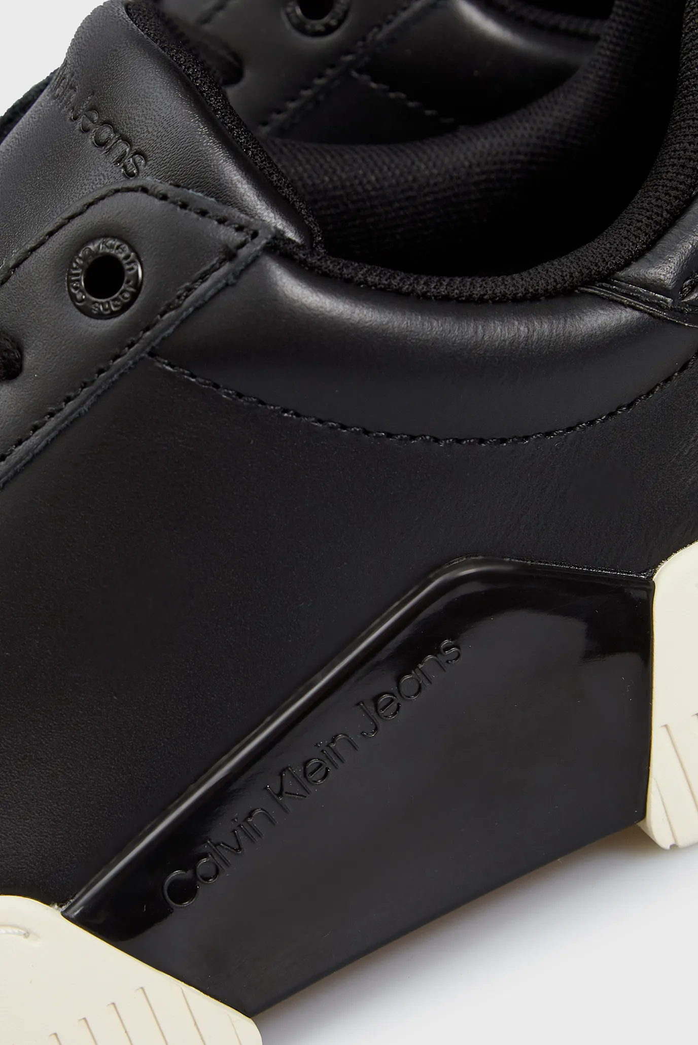 ck☆ Чоловічі чорні шкіряні снікерcи CHUNKY CUPSOLE 2.0 LACEUP LTH