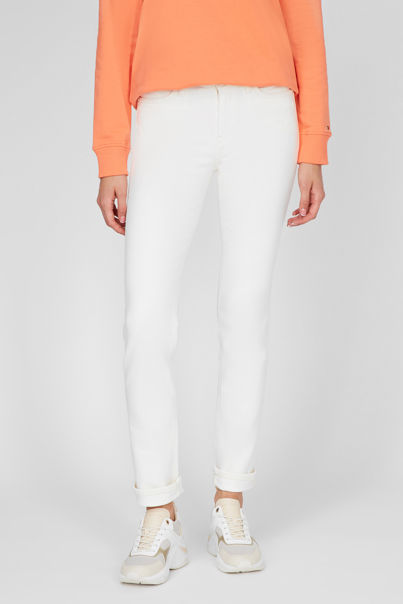 Женские белые джинсы TH Белый 26-32 Tommy Hilfiger WW0WW31162 Женские белые джинсы TH Белый 26-32 Tommy Hilfiger WW0WW31162