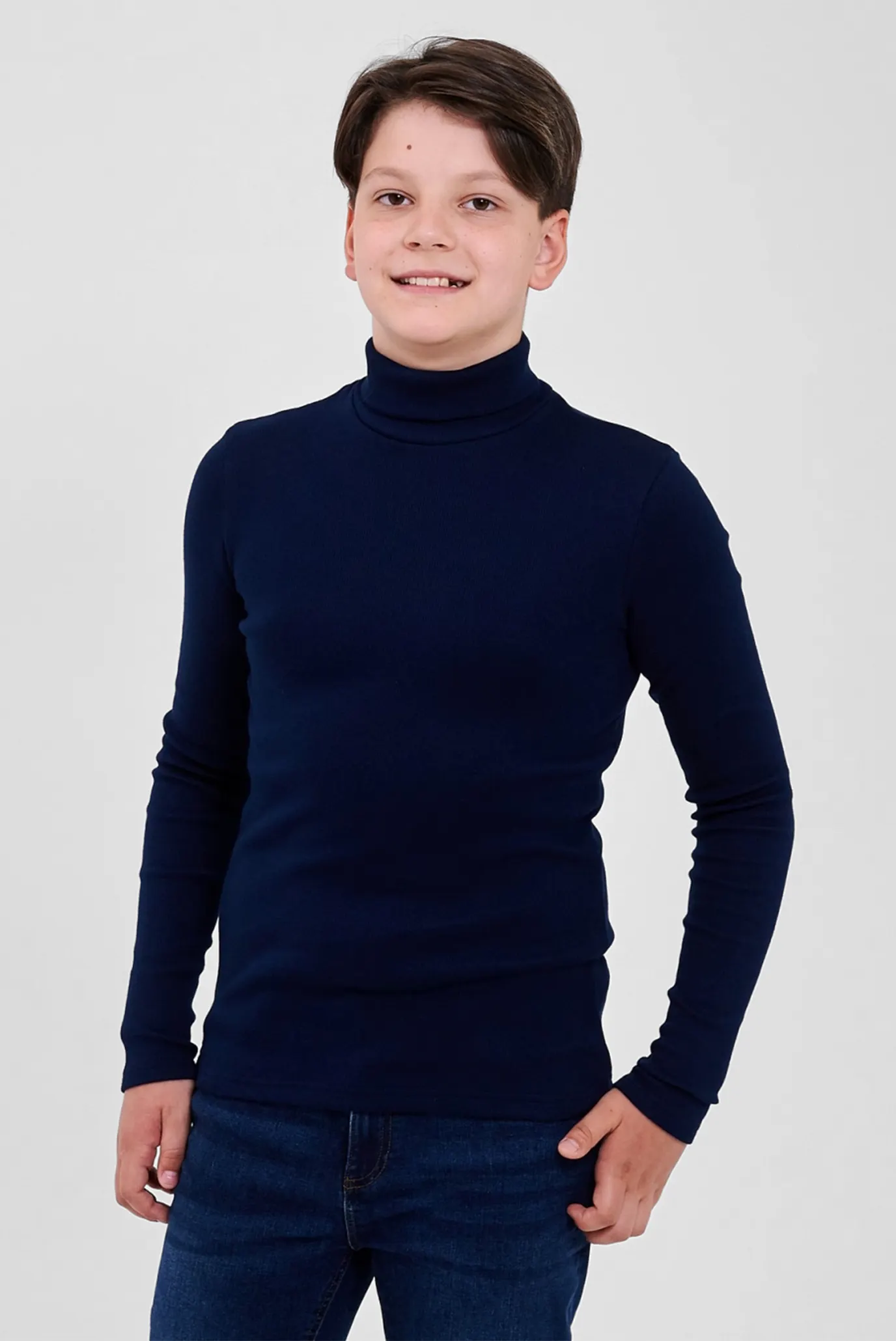 Дитячий темно-синій гольф 1