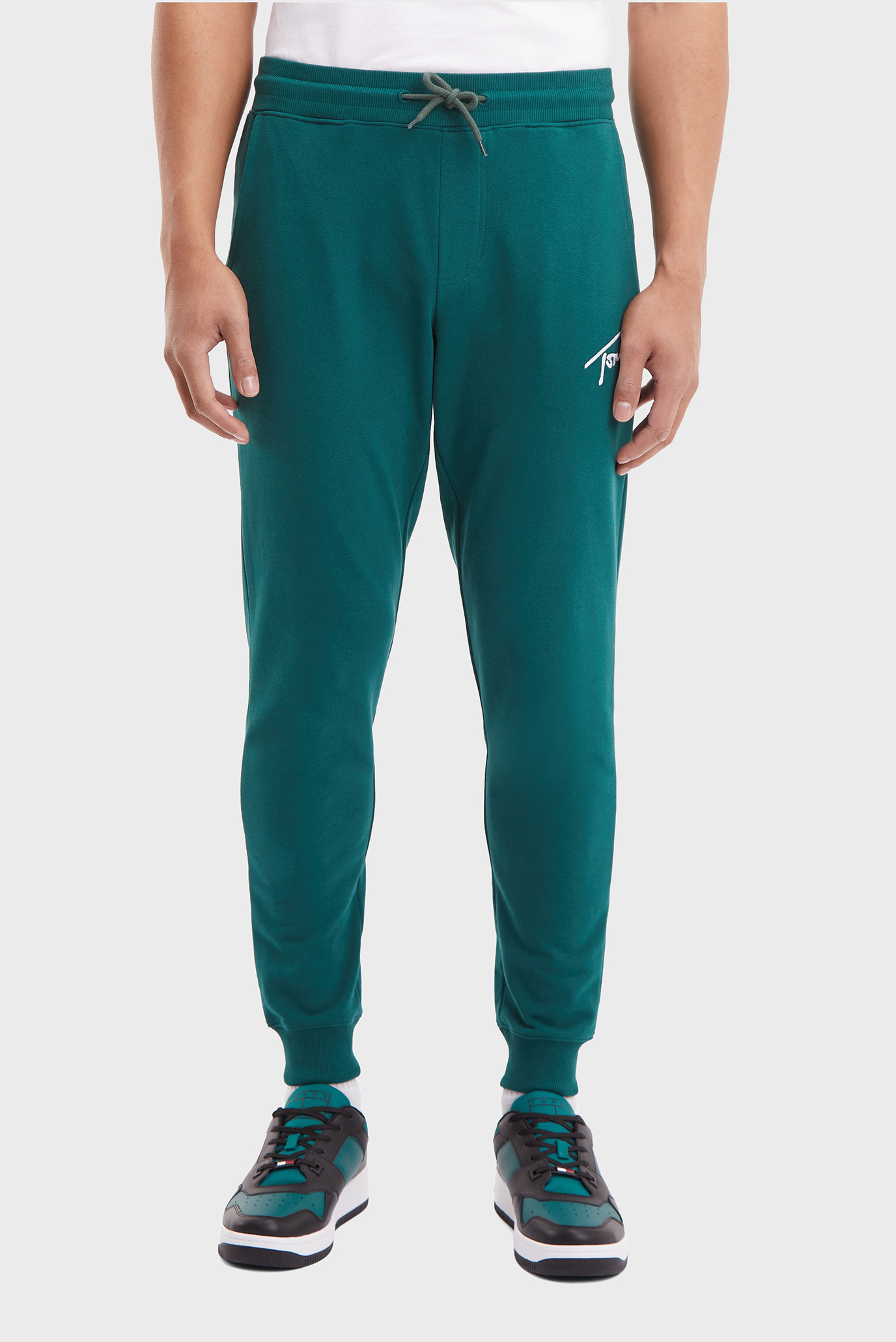Мужские зеленые спортивные брюки TJM SIGNATURE SWEATPANT Зеленый L Tommy Jeans DM0DM15207 Мужские зеленые спортивные брюки TJM SIGNATURE SWEATPANT Зеленый L Tommy Jeans DM0DM15207