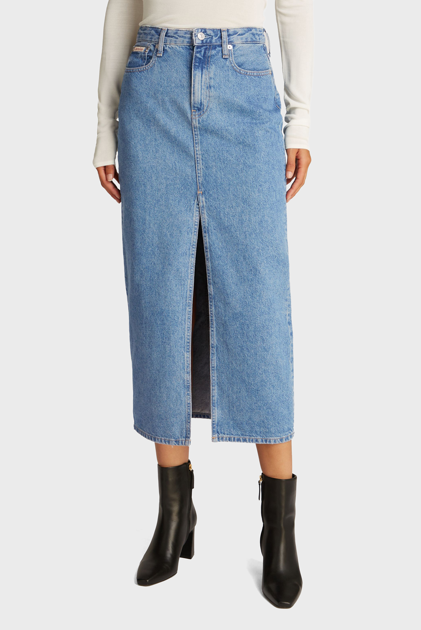 Женская синяя джинсовая юбка MAXI SKIRT Синий 28 Calvin Klein Jeans J20J224532 Женская синяя джинсовая юбка MAXI SKIRT Синий 28 Calvin Klein Jeans J20J224532