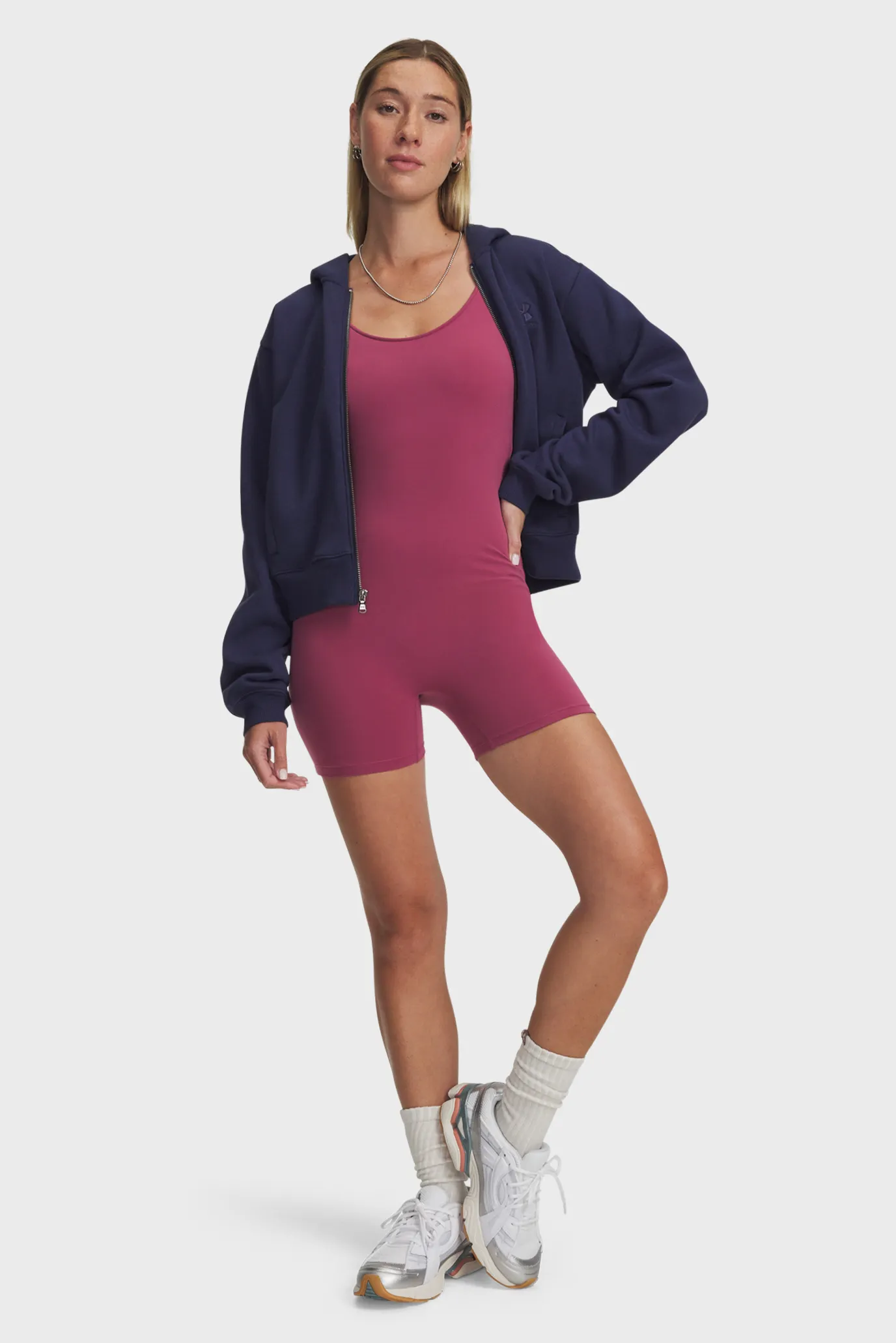 Жіночий рожевий комбінезон Motion Shorts Bodysuit 2