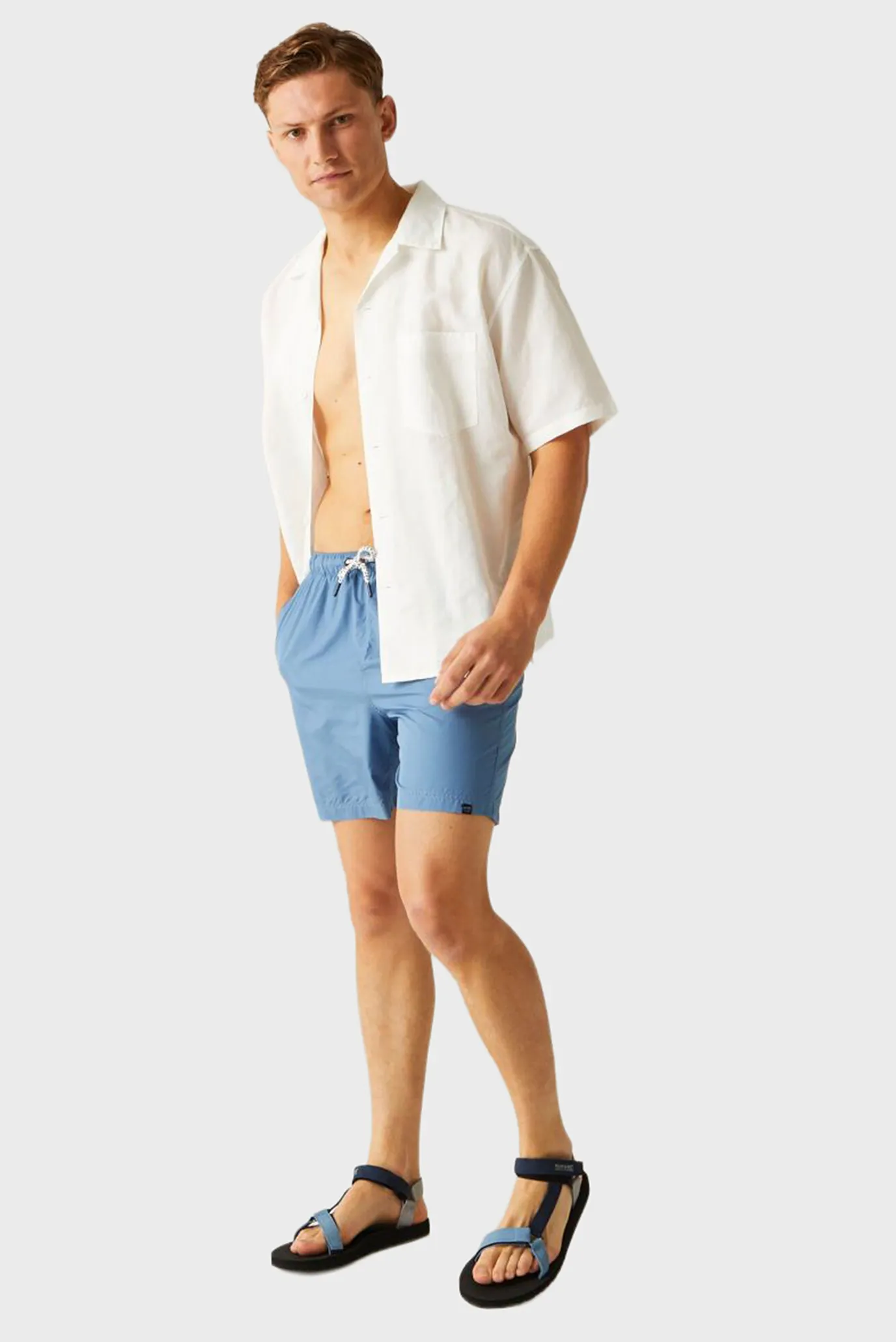 Чоловічі блакитні плавальні шорти 2