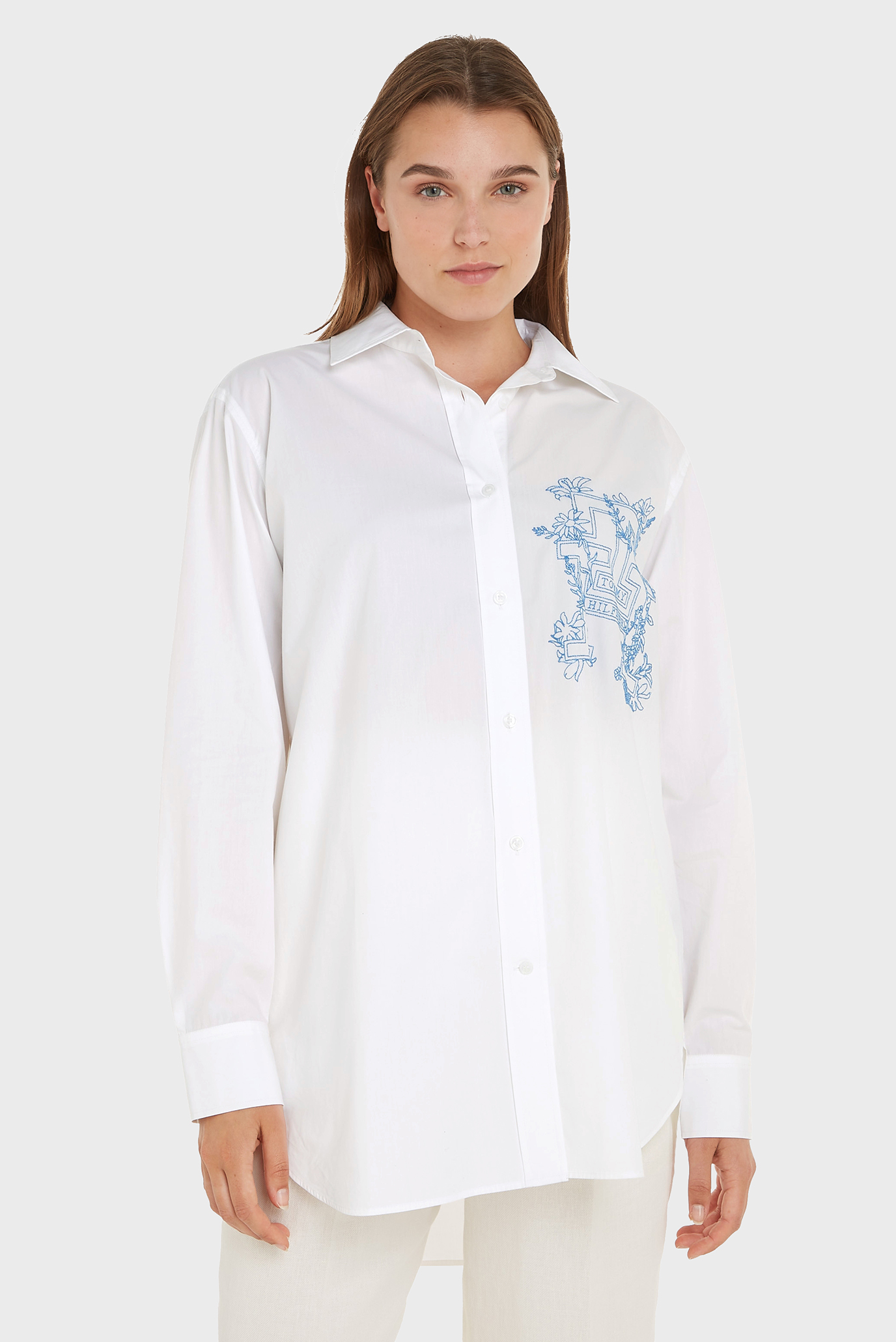 Женская белая рубашка IMD ORG CO FLORAL OVRSZD Белый XXS Tommy Hilfiger WW0WW38009 Женская белая рубашка IMD ORG CO FLORAL OVRSZD Белый XXS Tommy Hilfiger WW0WW38009