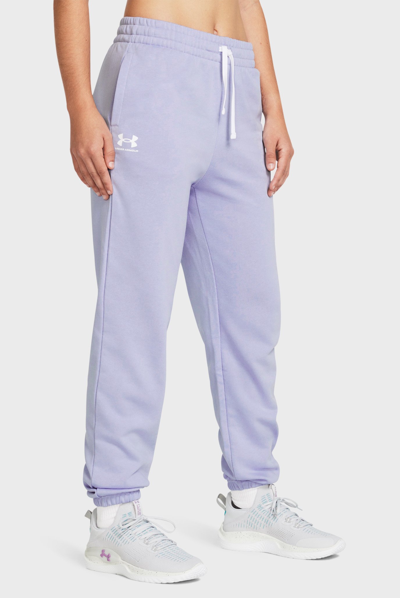 Женские сиреневые спортивные брюки UA Rival Terry Jogger 1