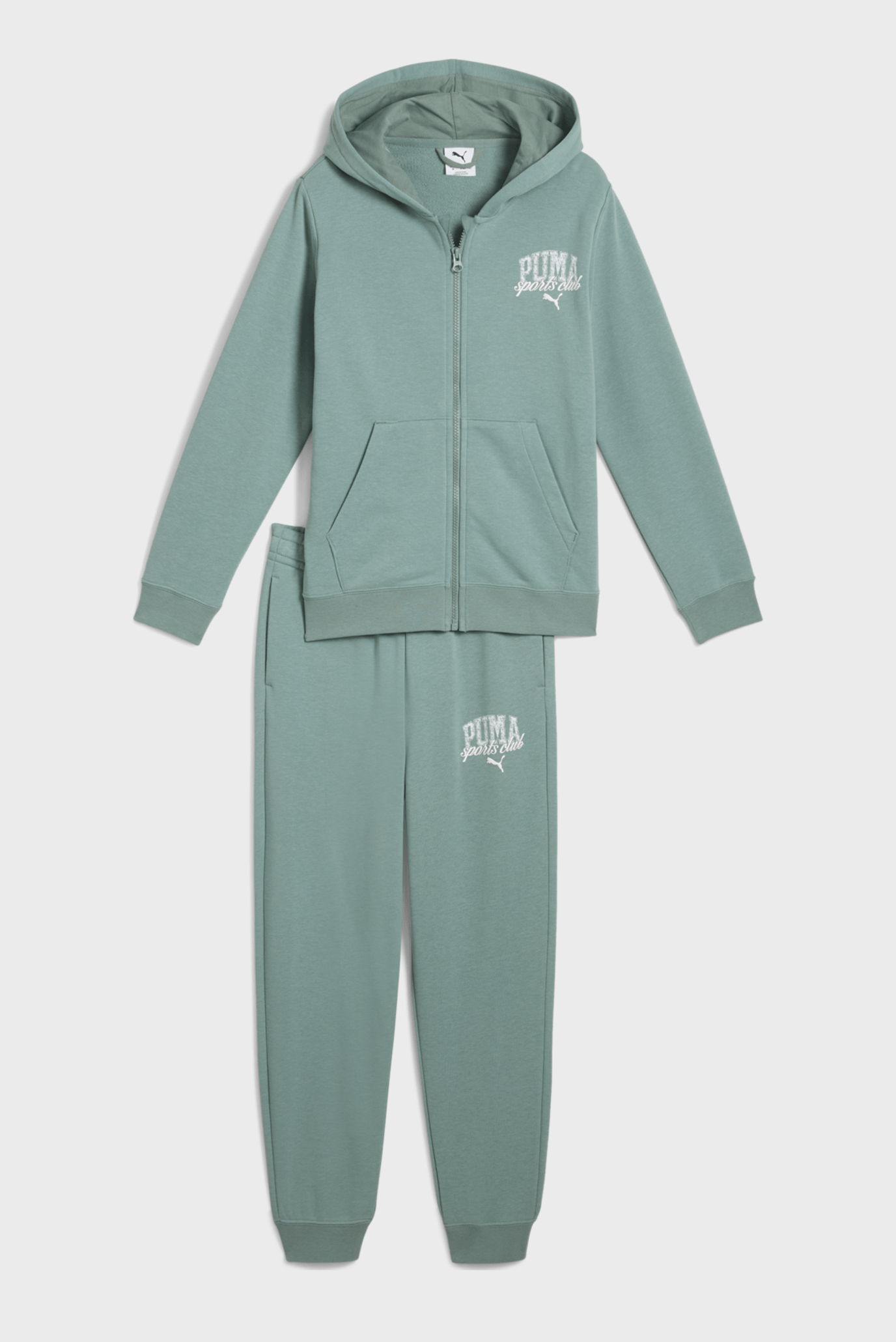 Детский мятный спортивный костюм (худи, брюки) PUMA CLASS Sweat Suit Youth 1