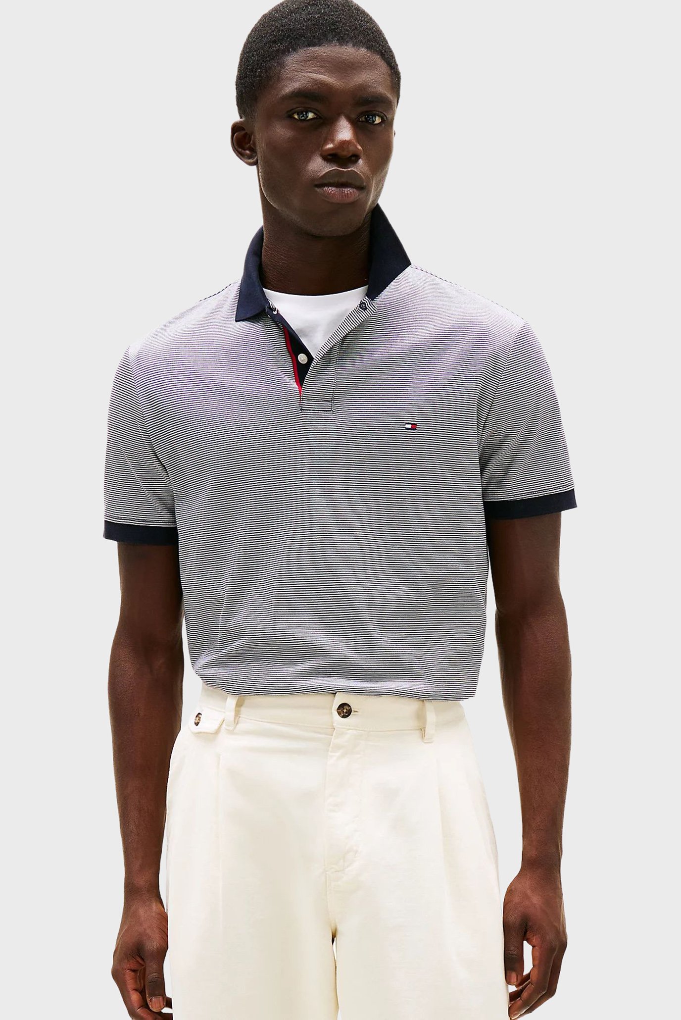 Мужское поло в полоску STRIPED INTERLOCK Разноцветный M Tommy Hilfiger MW0MW38462 Мужское поло в полоску STRIPED INTERLOCK Разноцветный M Tommy Hilfiger MW0MW38462