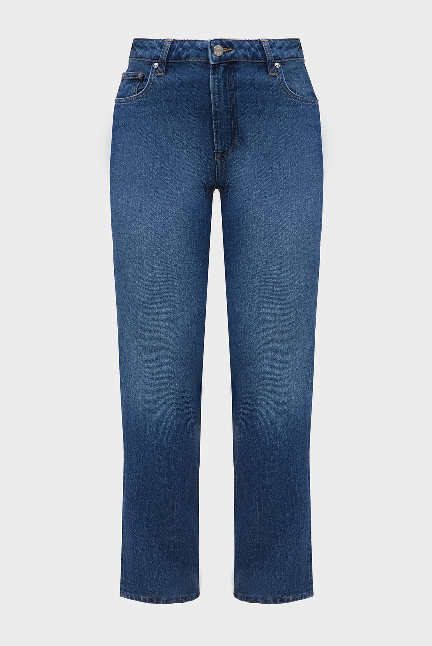 Женские синие джинсы STRAIGHT CROPPED JEANS 1