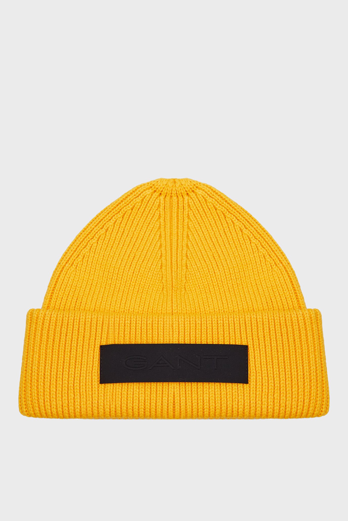 Мужская желтая шапка RIBBED BEANIE 1