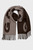 Чоловічий коричневий вовняний шарф GRAPHIC JACQUARD