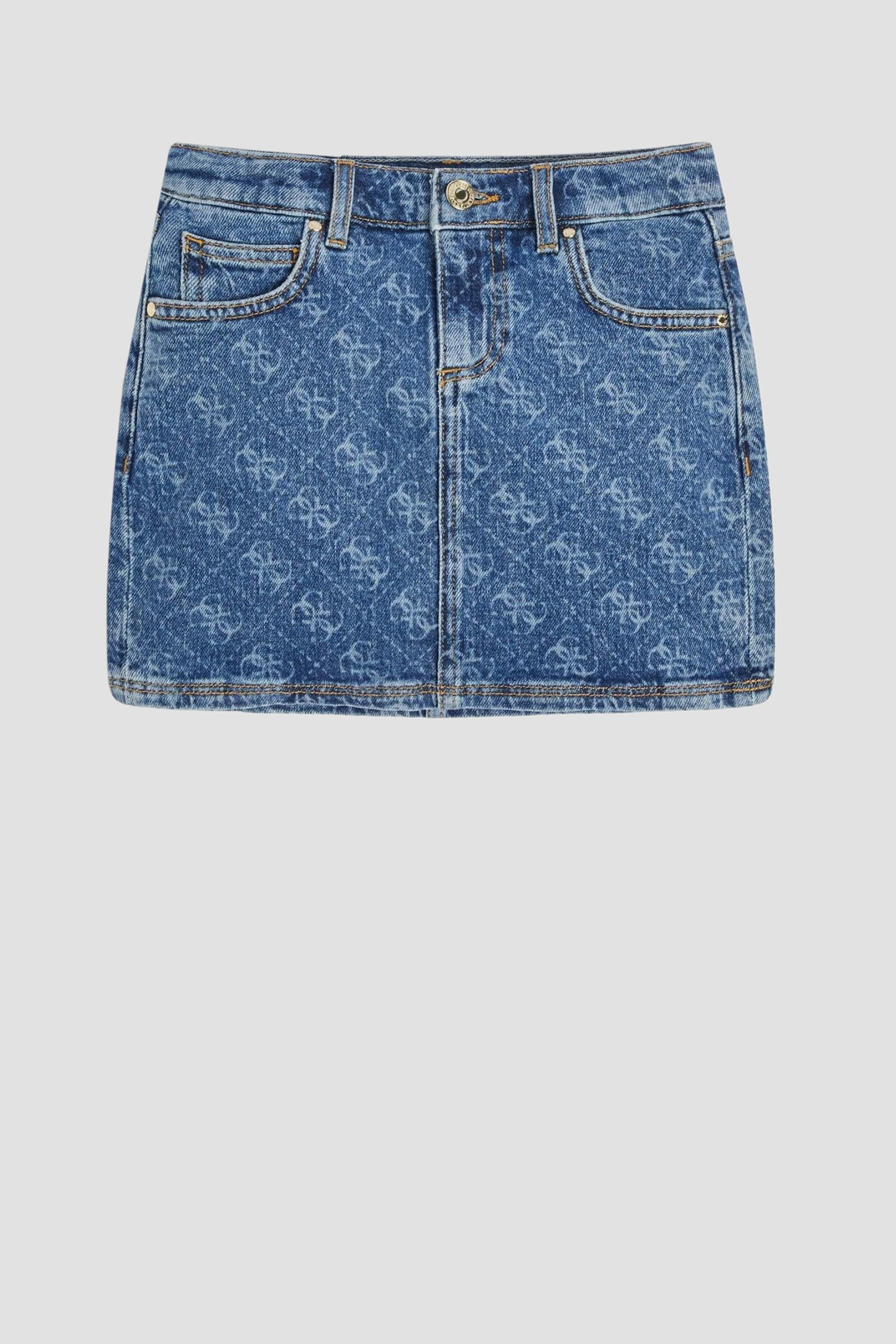 Детская синяя джинсовая юбка с узором 1