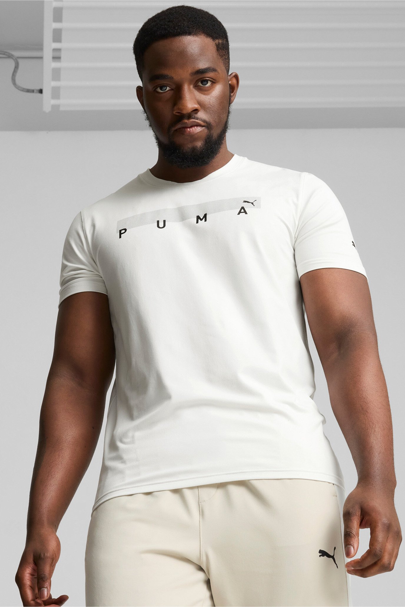 Мужская белая футболка PUMA FIT CLOUDSPUN Tee Men 1