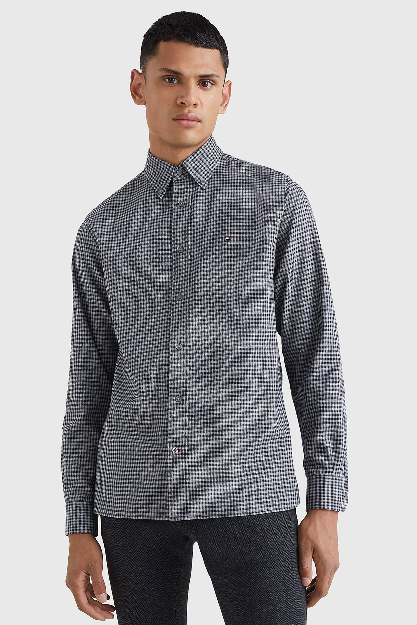 Мужская рубашка в клетку FLANNEL TATTERSALL 1