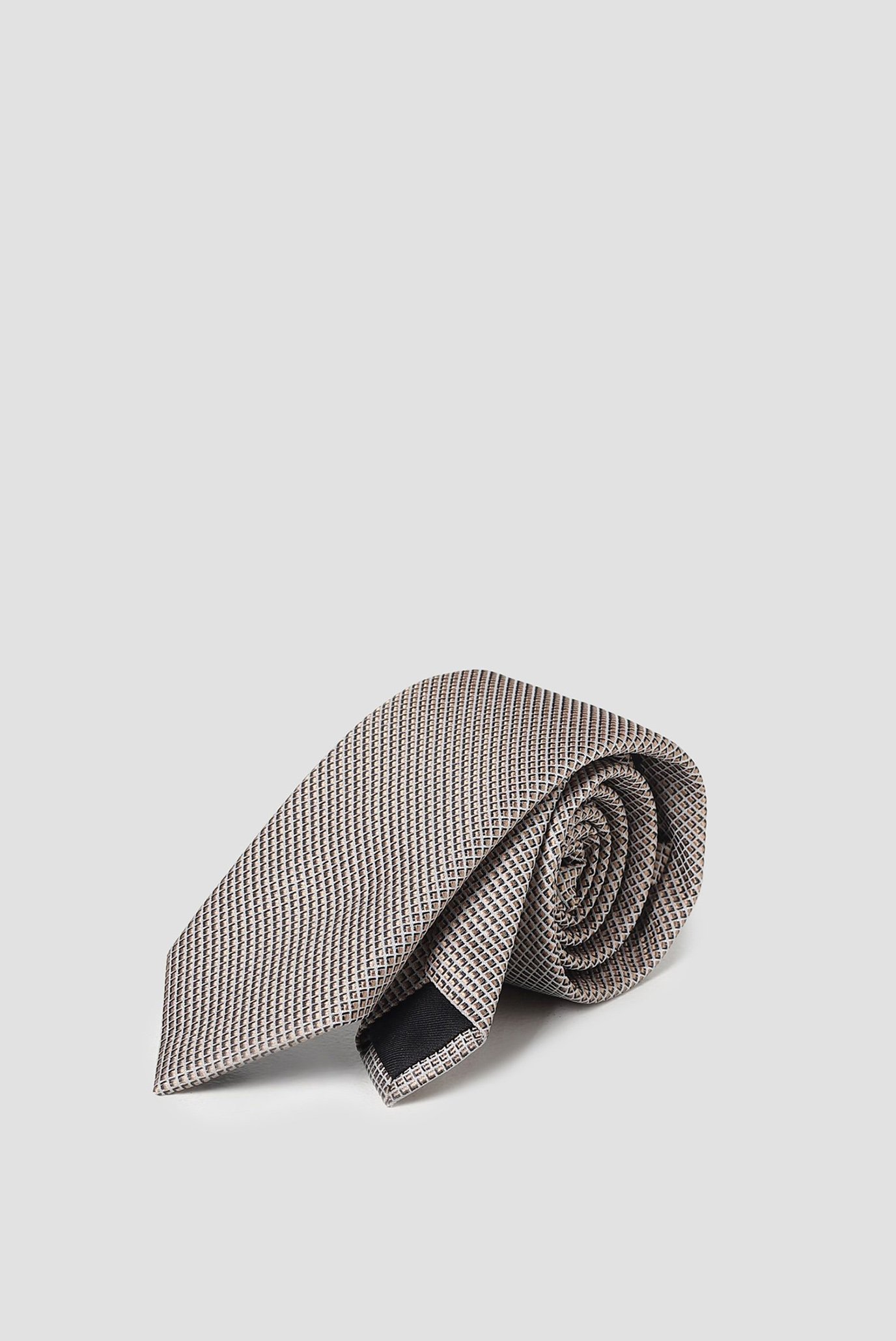 Мужской бежевый галстук с узором 1