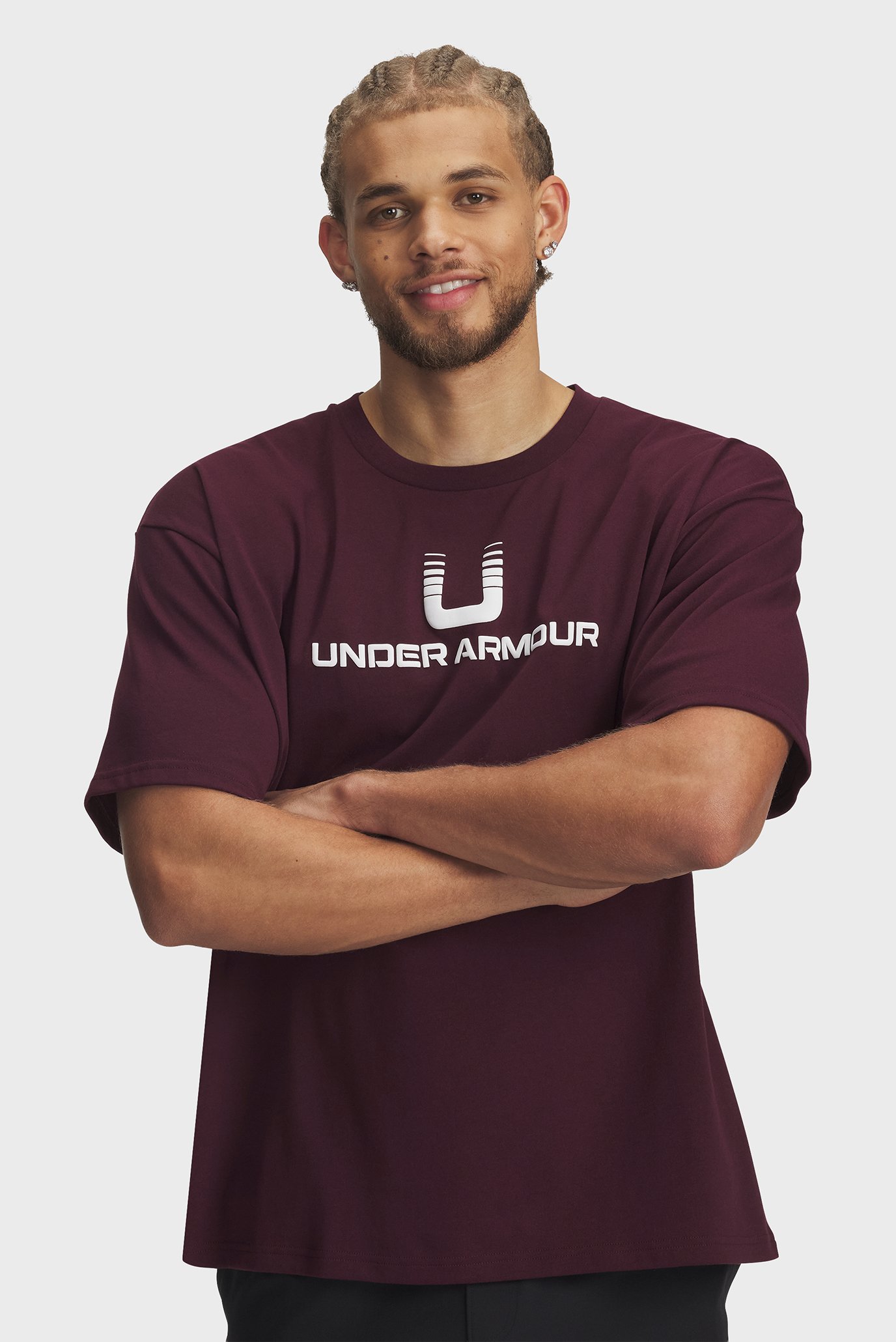 Мужская бордовая футболка UA HWT U LOGO SS Красный XXL Under Armour 6005150-600 Мужская бордовая футболка UA HWT U LOGO SS Красный XXL Under Armour 6005150-600